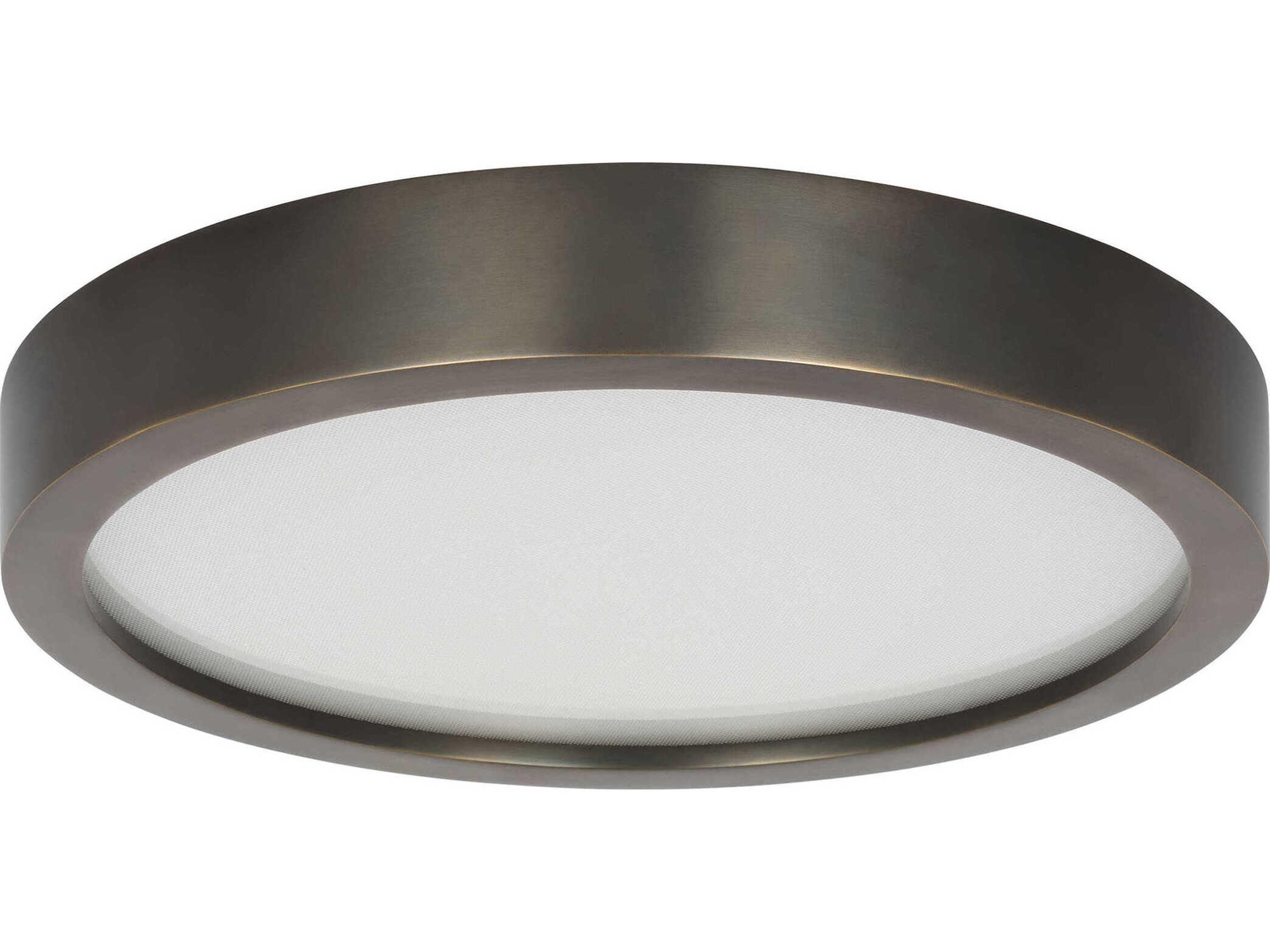 Visual Comfort Modern Cerne 1-Light Dark Bronze Round Flush Mount