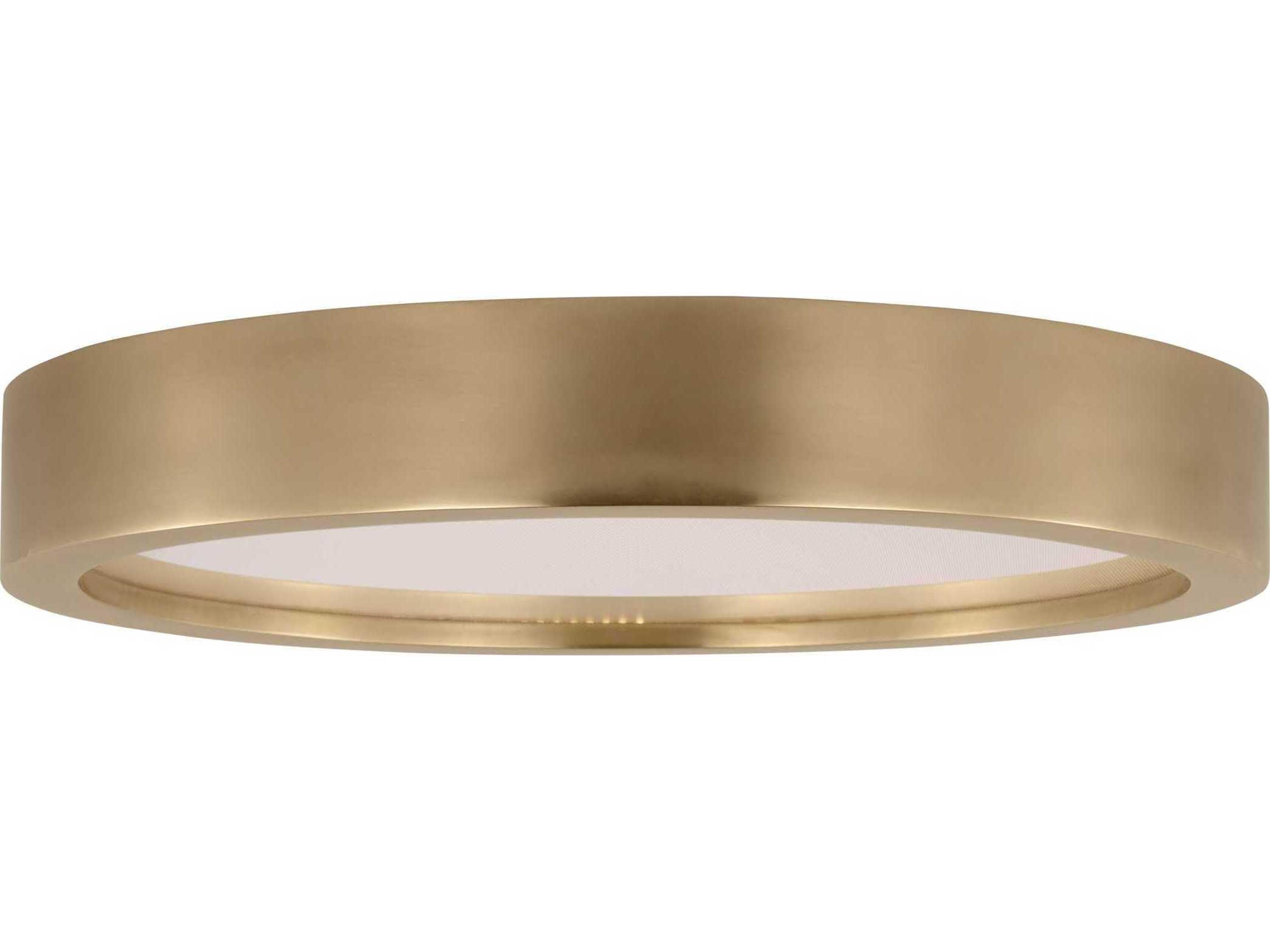 Cerne Medium Flush Mount in Natural Brass