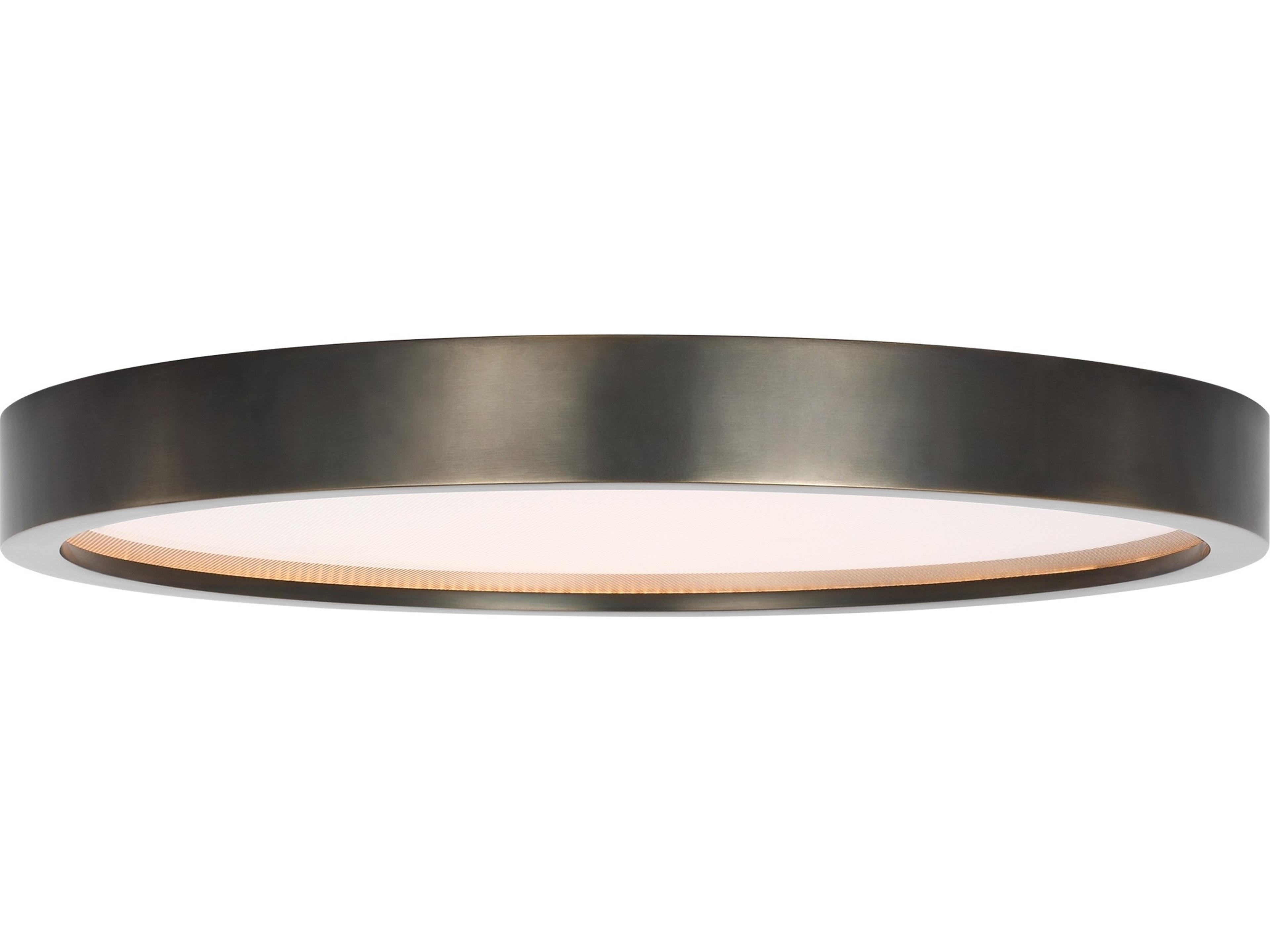 Cerne 1-Light Dark Bronze LED Round Flush Mount