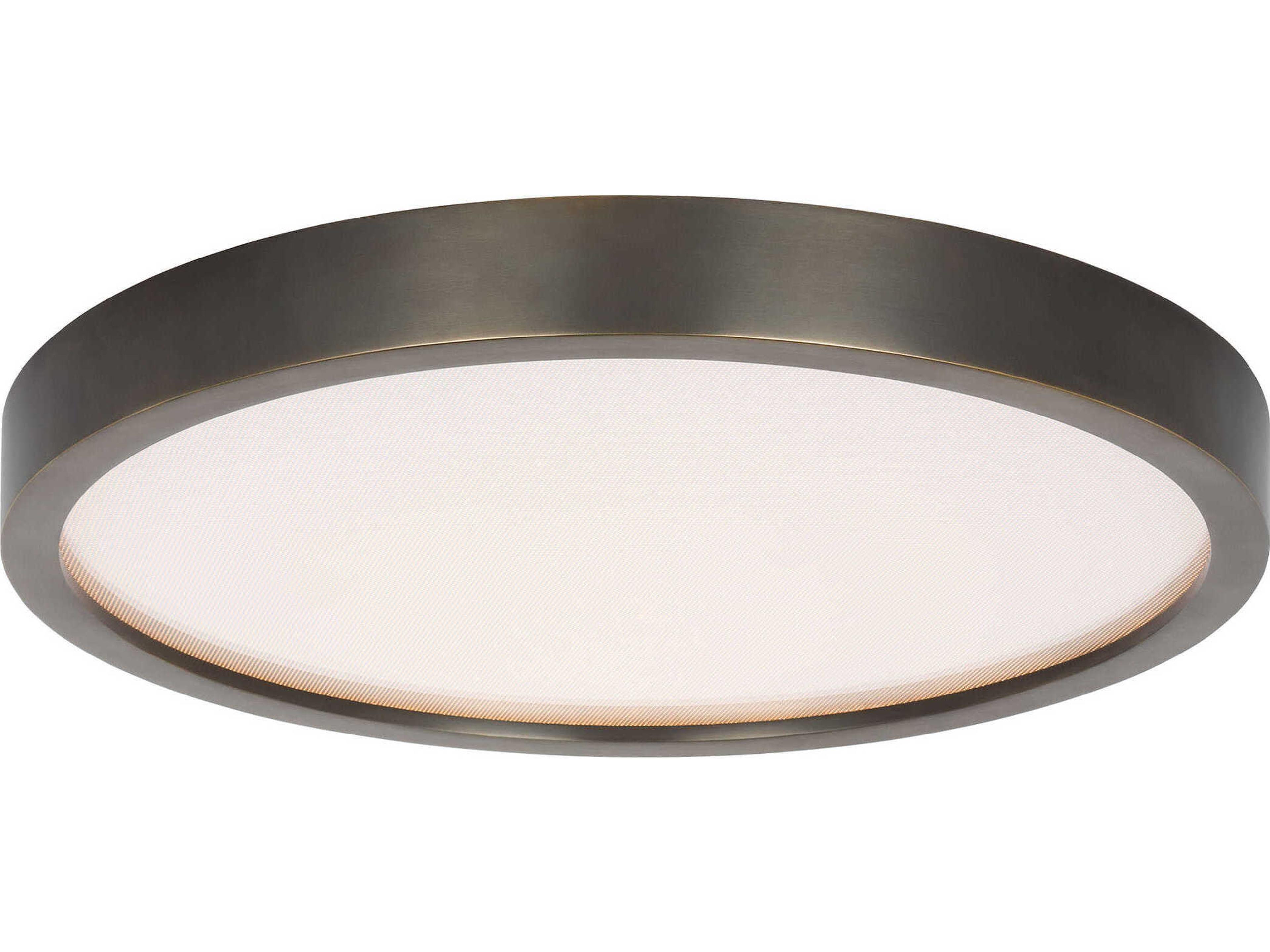 Visual Comfort Modern Cerne 1-Light Dark Bronze Round Flush Mount