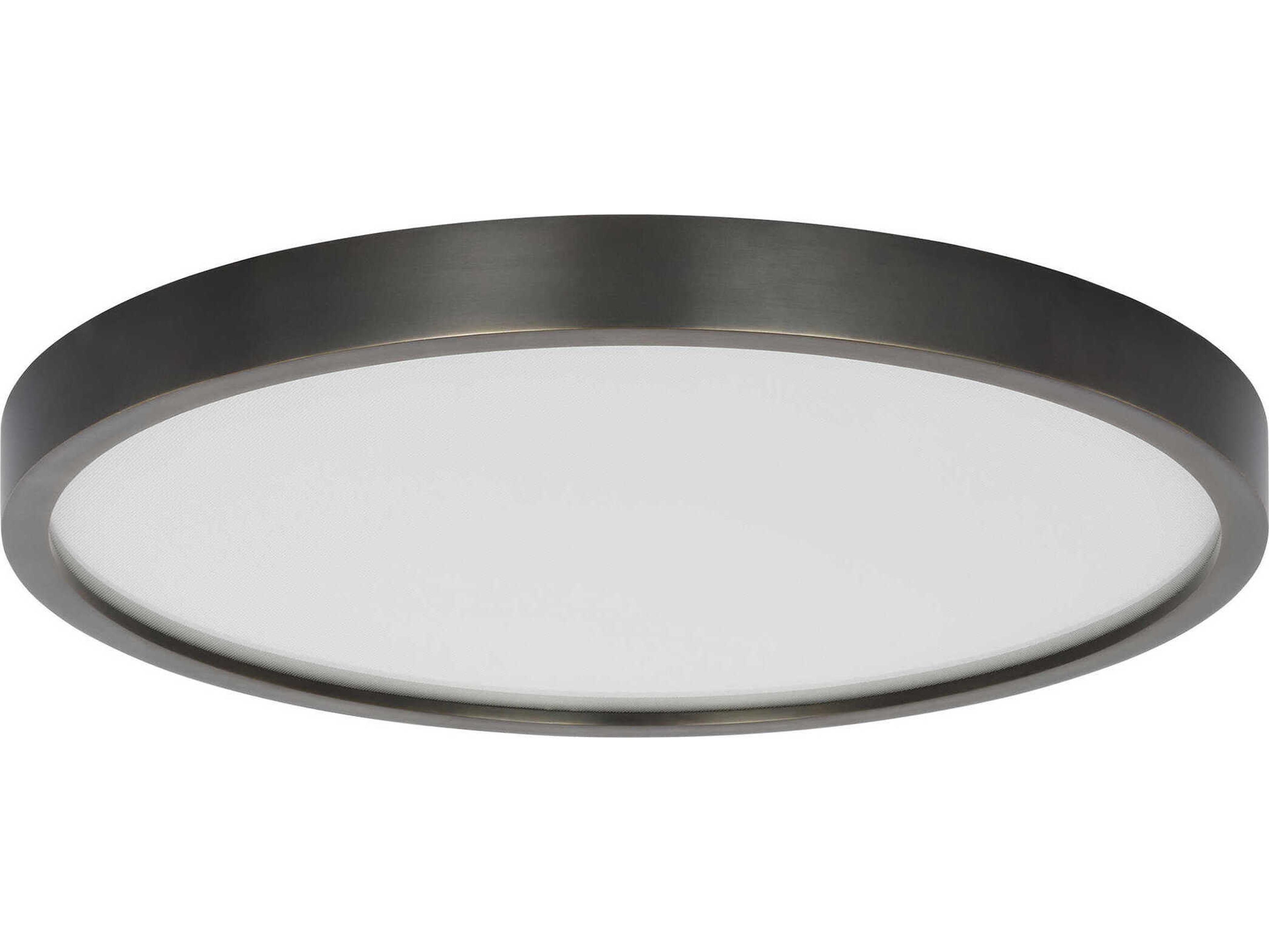 Visual Comfort Modern Cerne 1-Light Dark Bronze Round Flush Mount