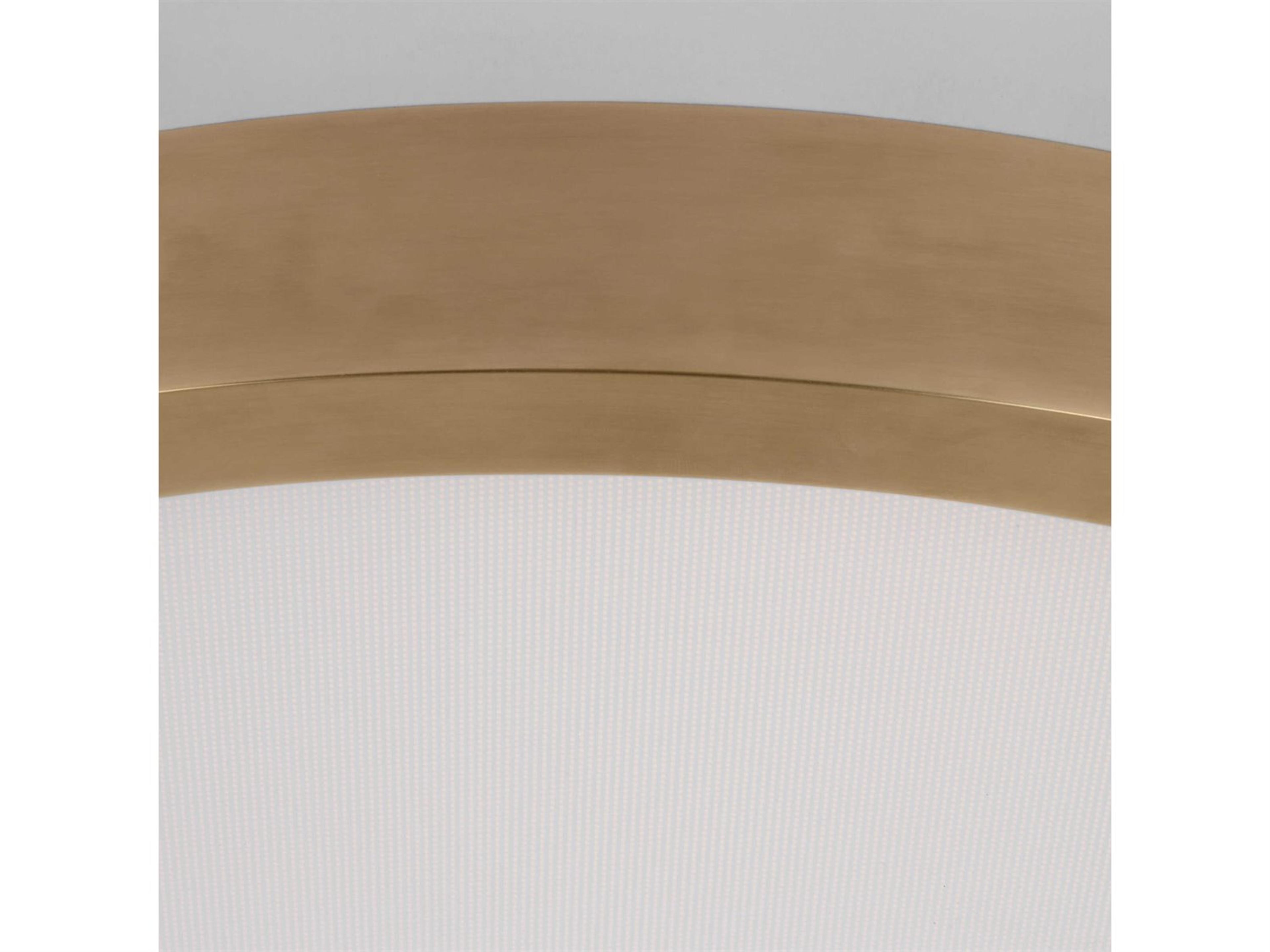 Visual Comfort Modern Cerne 1-Light Natural Brass Round Flush Mount