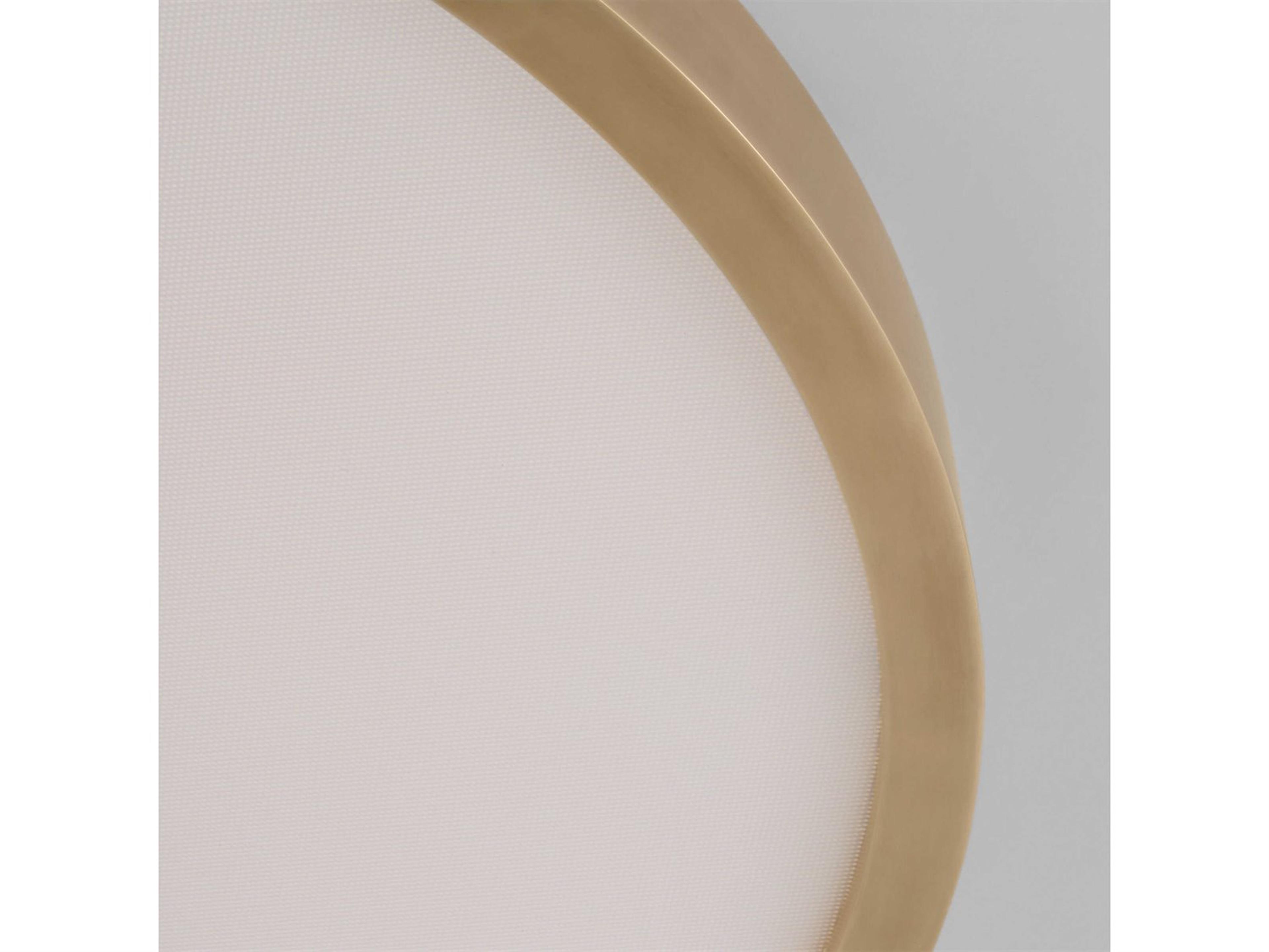 Visual Comfort Modern Cerne 1-Light Natural Brass Round Flush Mount