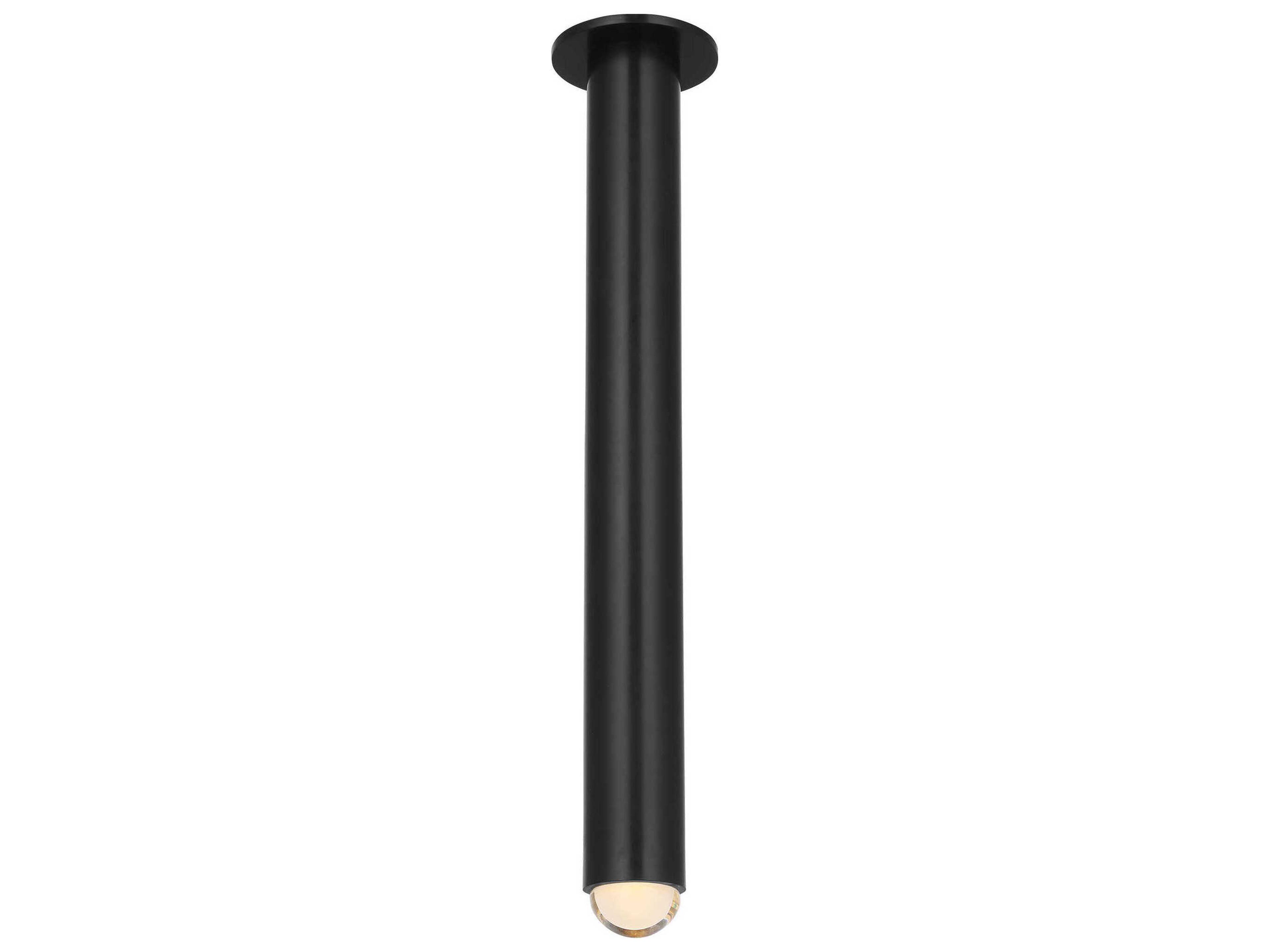 Ebell 1-Light Dark Bronze Cylinder Flush Mount