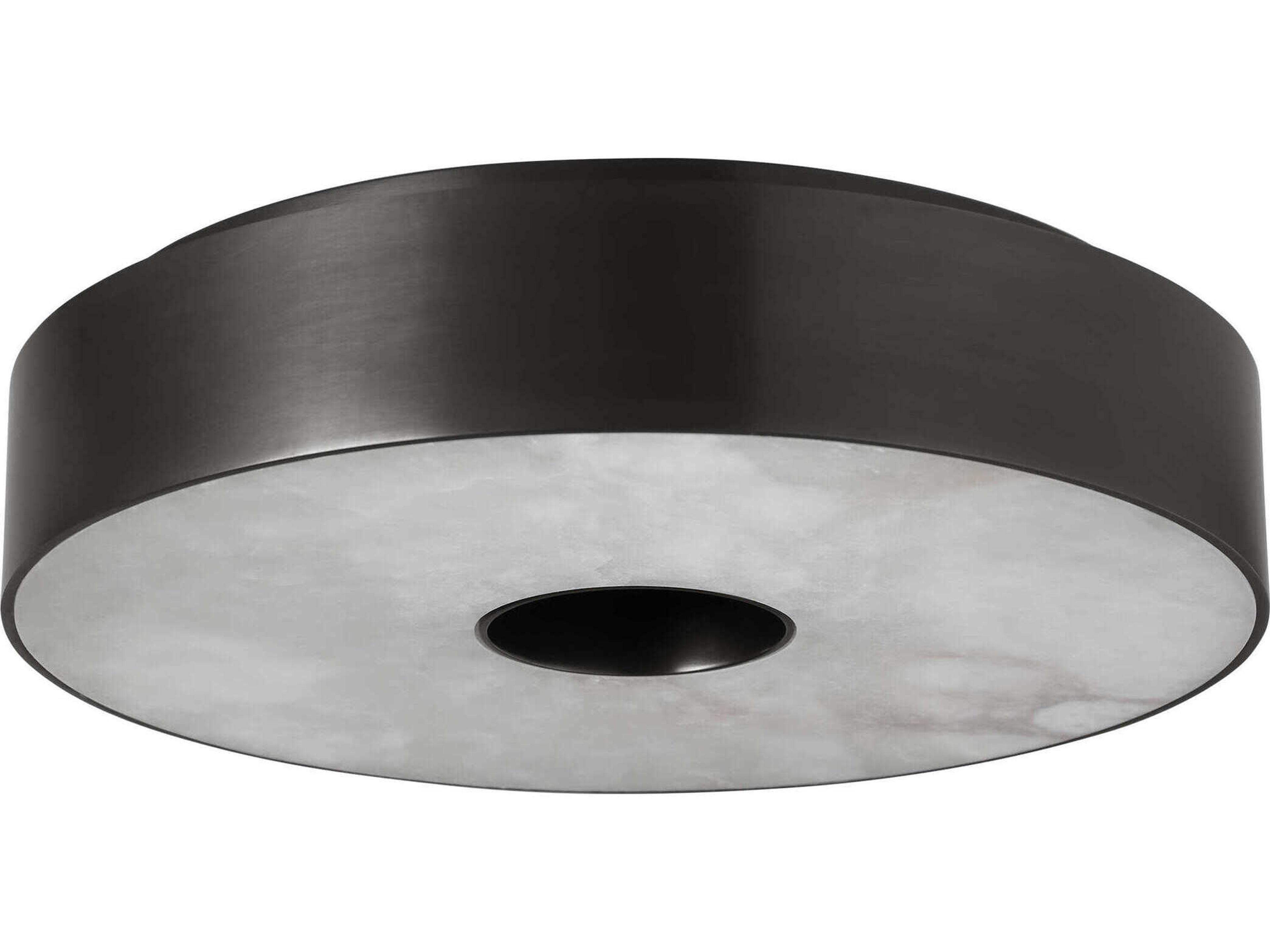Visual Comfort Modern Wyllis 1-Light Bronze Round Flush Mount