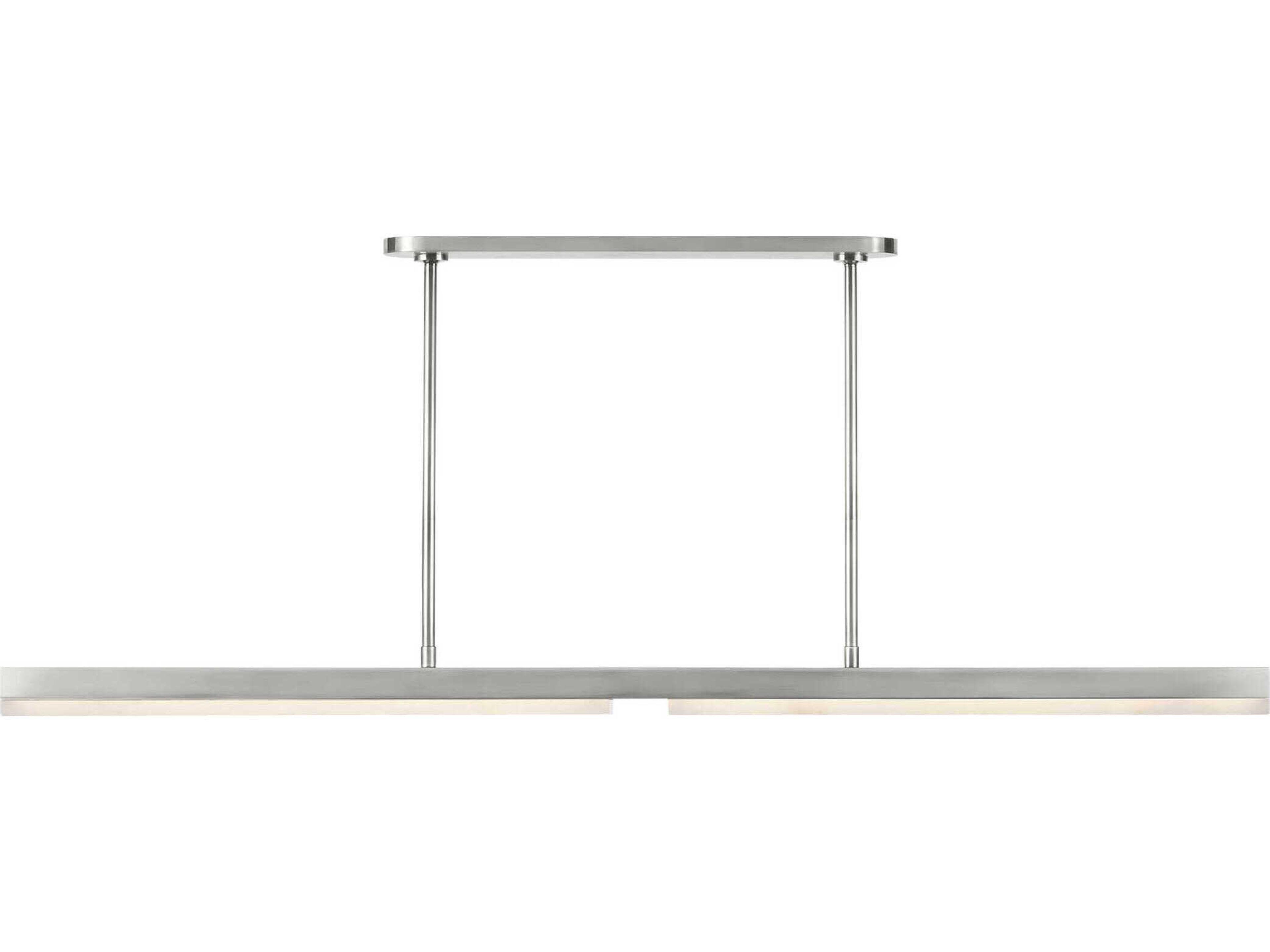 Visual Comfort Modern Linea 1-Light Antique Nickel Linear Island Pendant