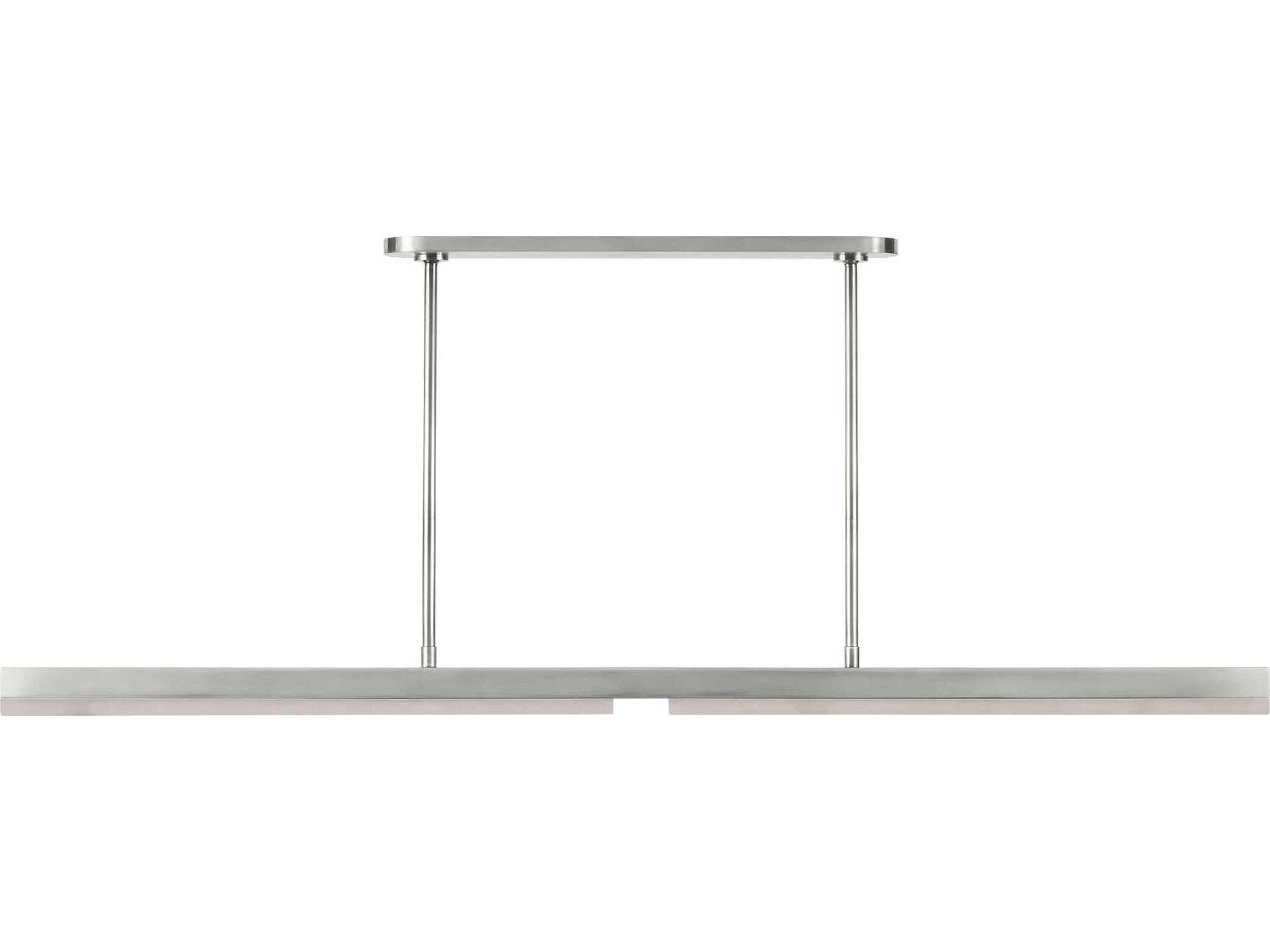 Visual Comfort Modern Linea 1-Light Antique Nickel Linear Island Pendant