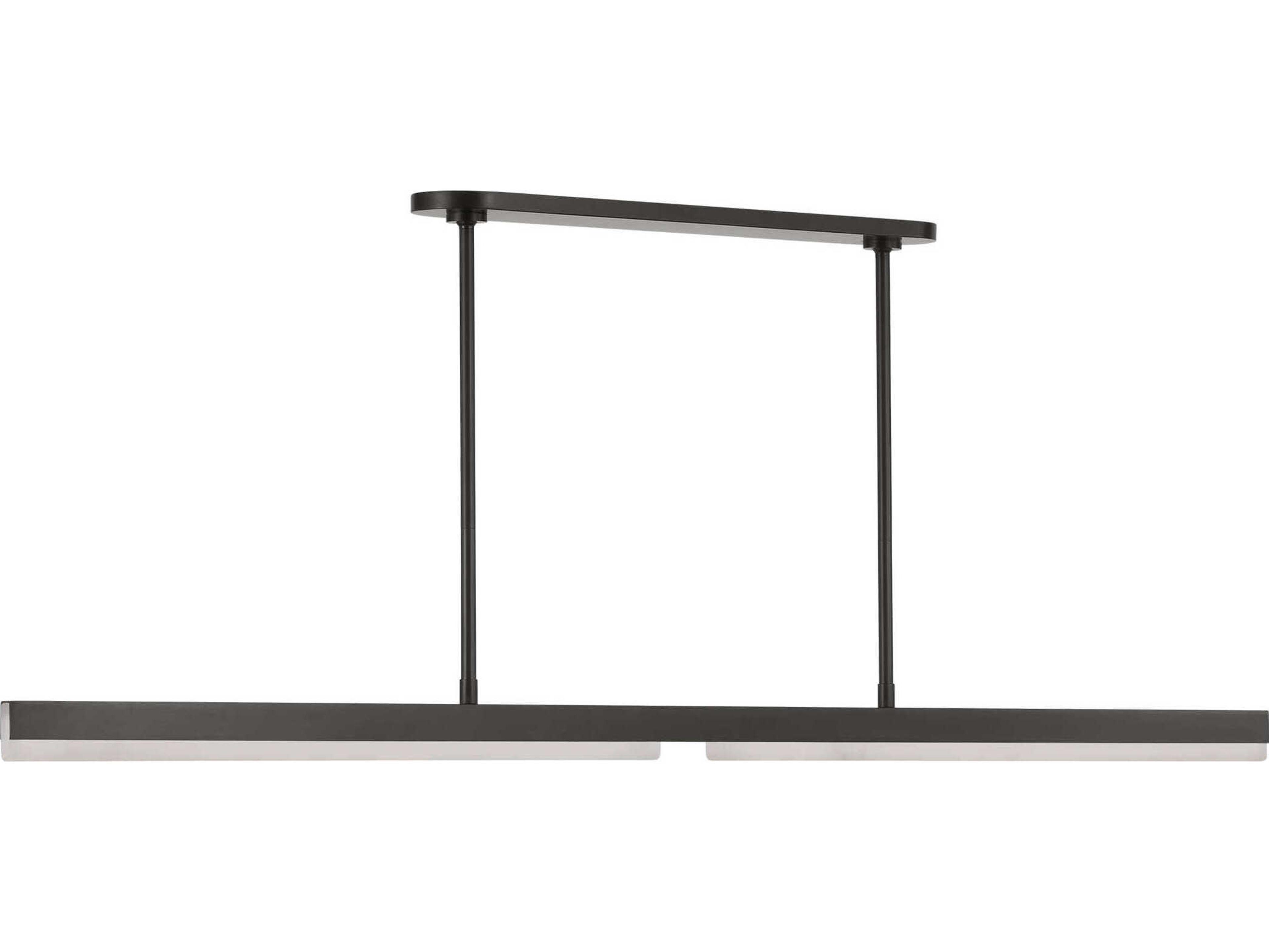 Visual Comfort Modern Linea 1-Light Bronze Linear Island Pendant