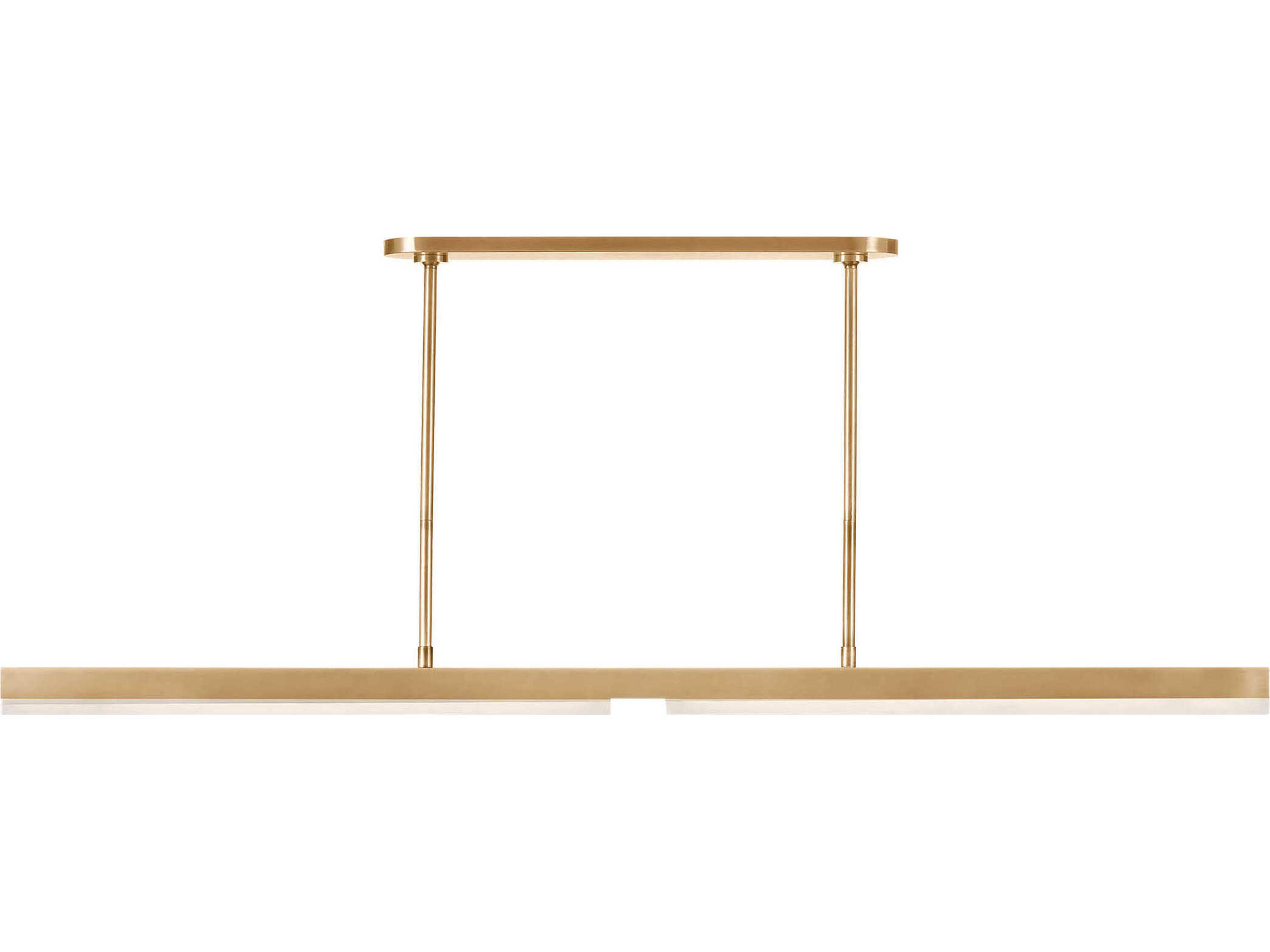 Visual Comfort Modern Linea 1-Light Hand Rubbed Antique Brass Linear Island Pendant