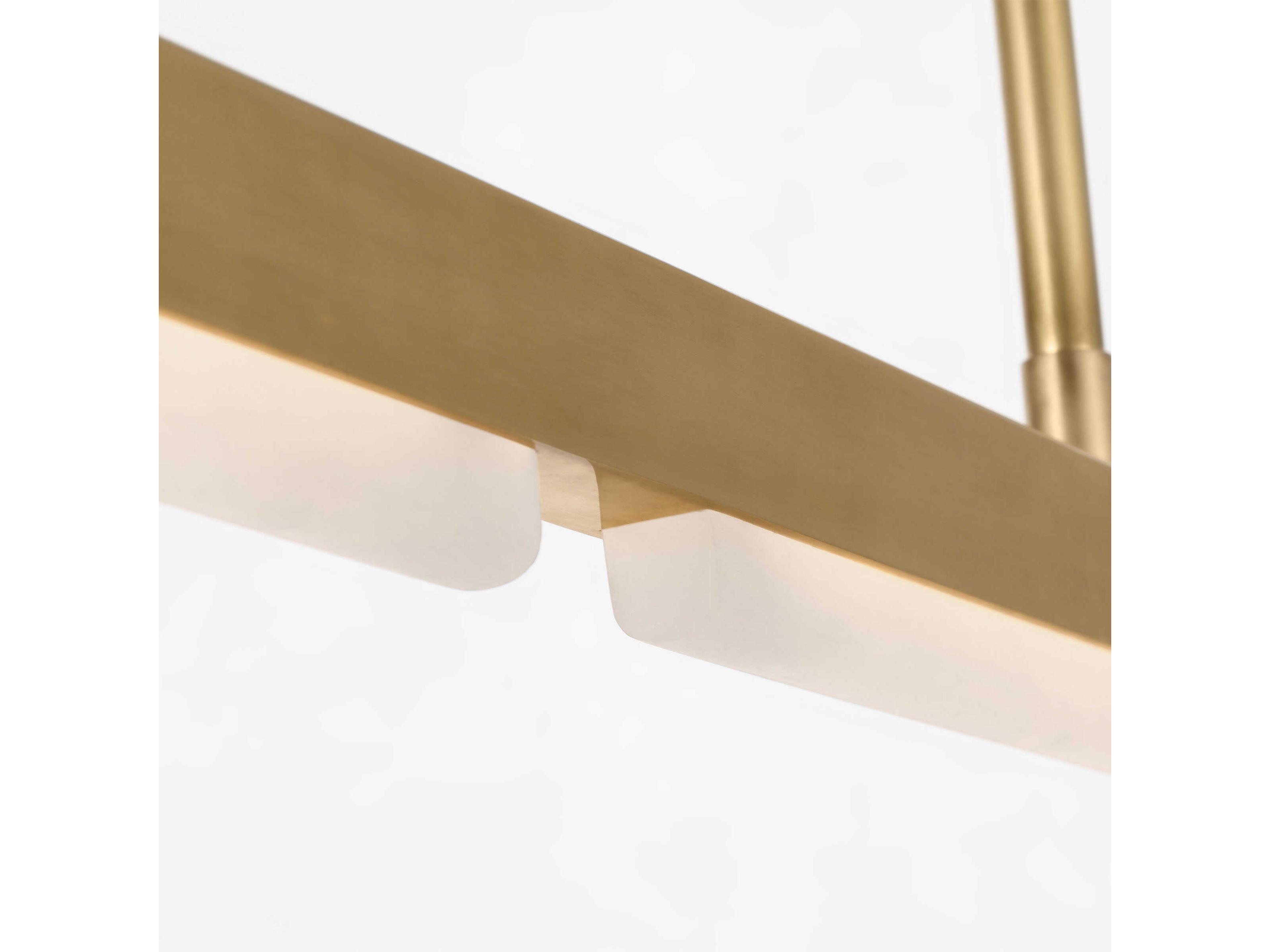 Visual Comfort Modern Linea 1-Light Hand Rubbed Antique Brass Linear Island Pendant