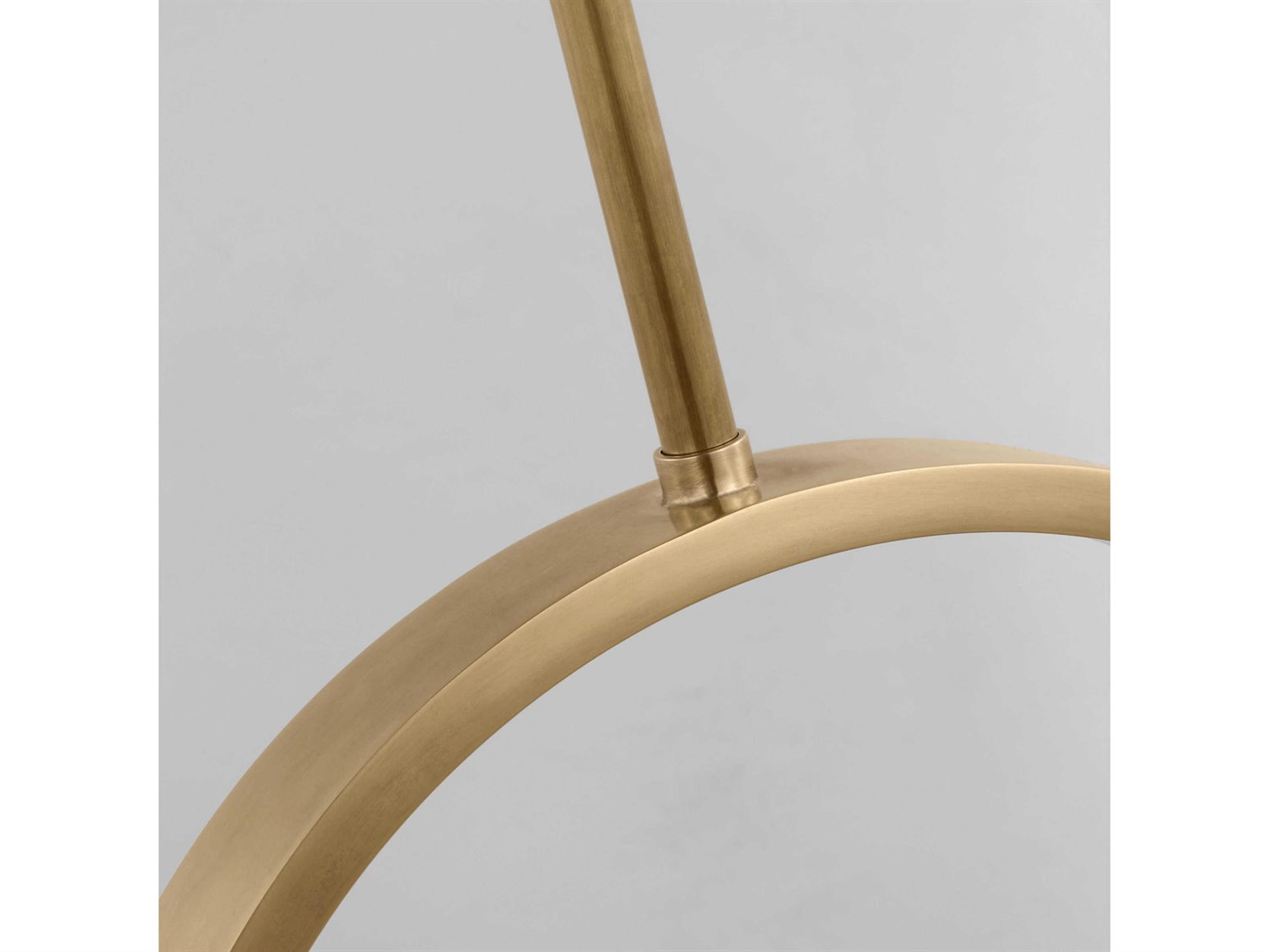 Visual Comfort Modern Cerne 1-Light Natural Brass Round Mini Pendant