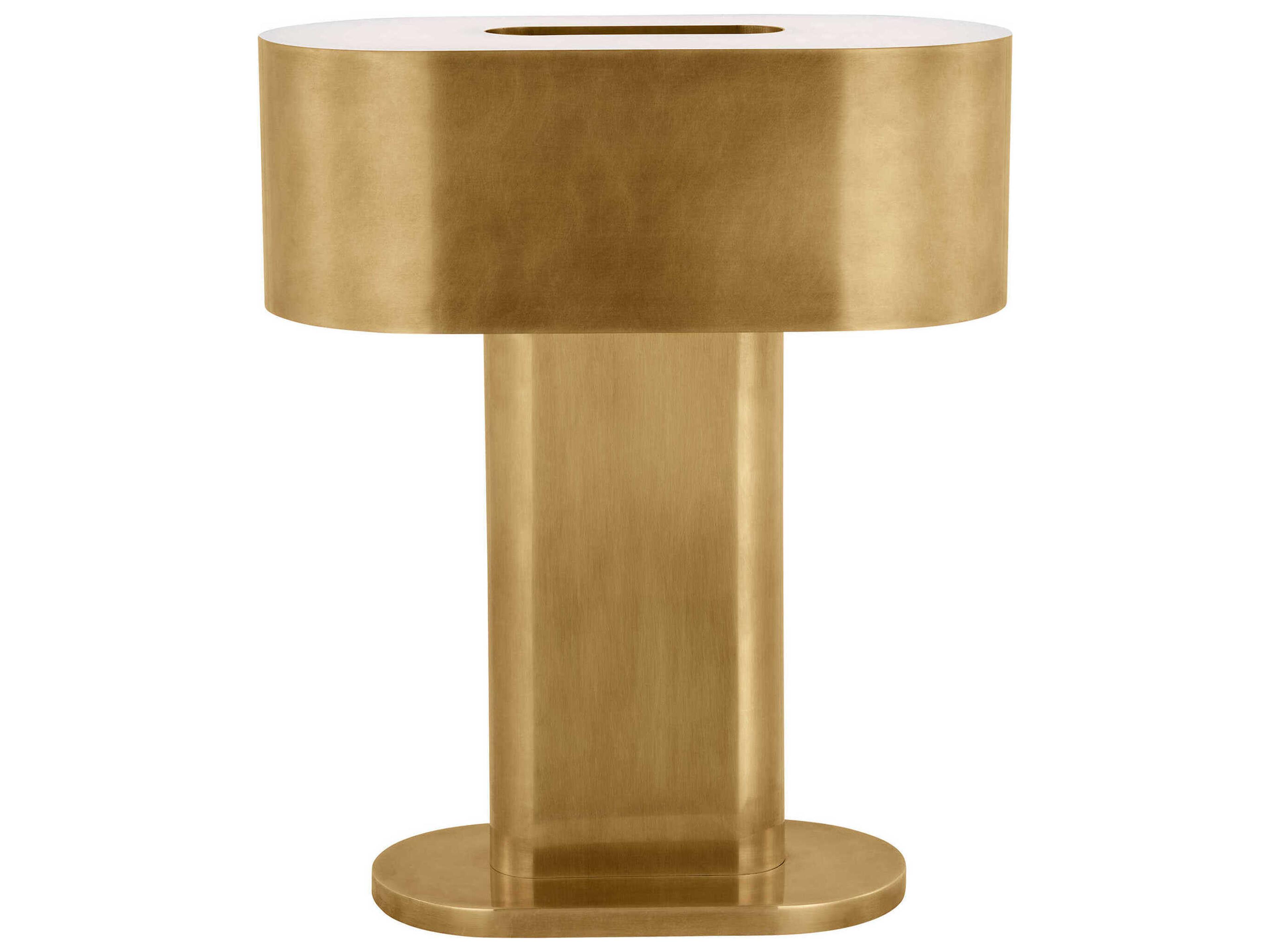 Visual Comfort Modern Wyllis Natural Brass White Alabaster Diffuser Table Lamp