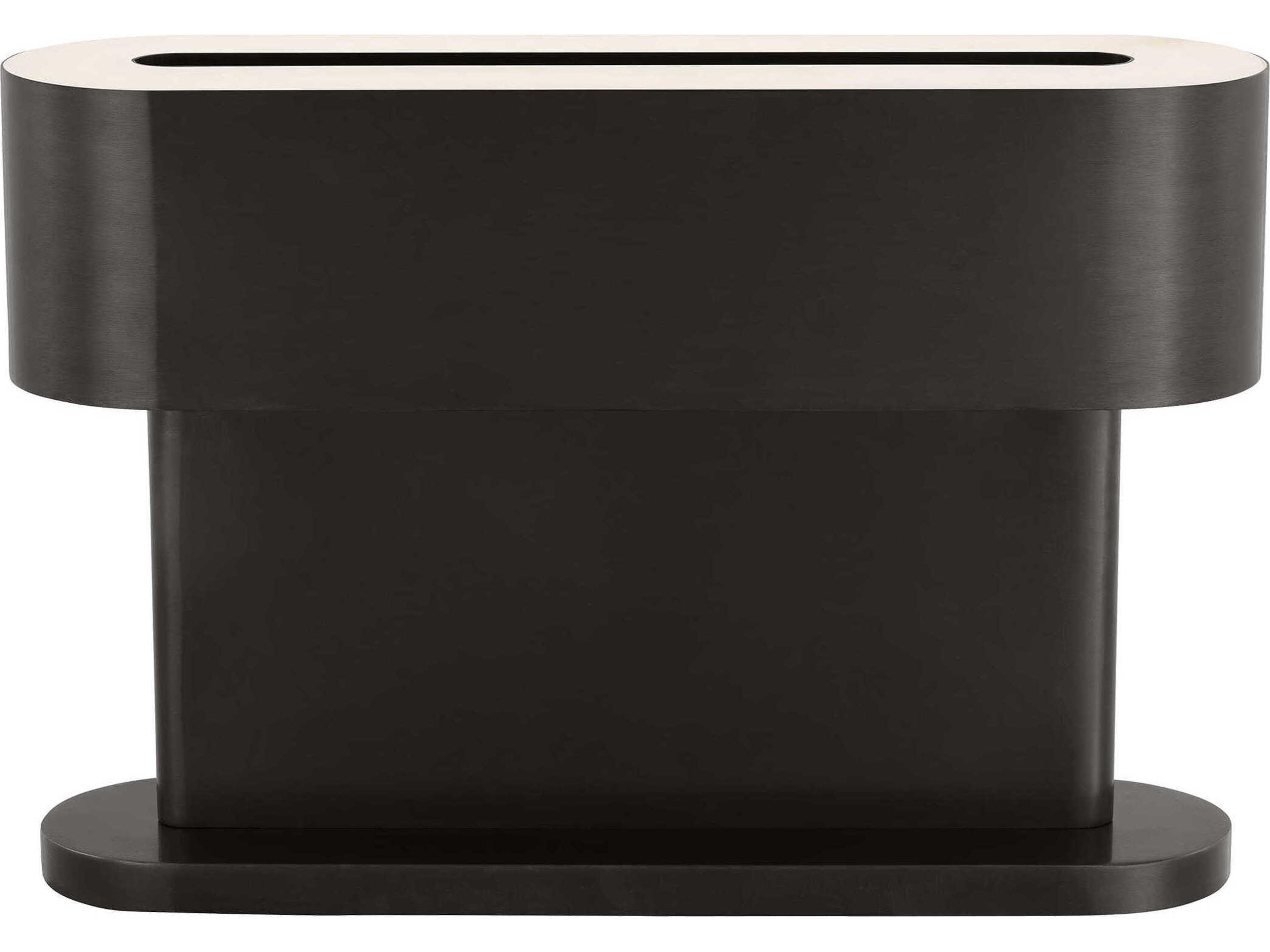 Visual Comfort Modern Wyllis Dark Bronze White Alabaster Diffuser Table Lamp