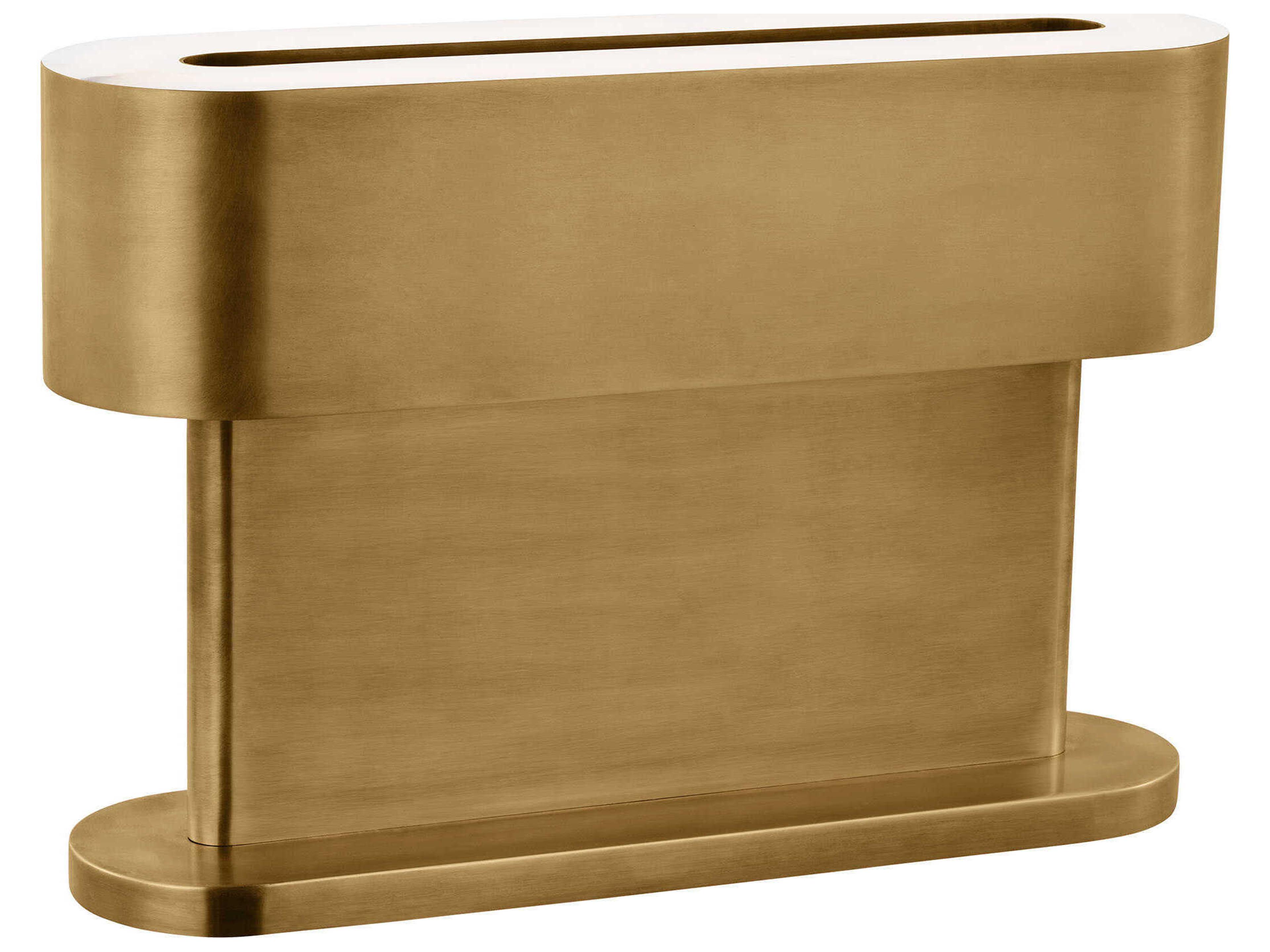 Visual Comfort Modern Wyllis Natural Brass White Alabaster Diffuser Table Lamp