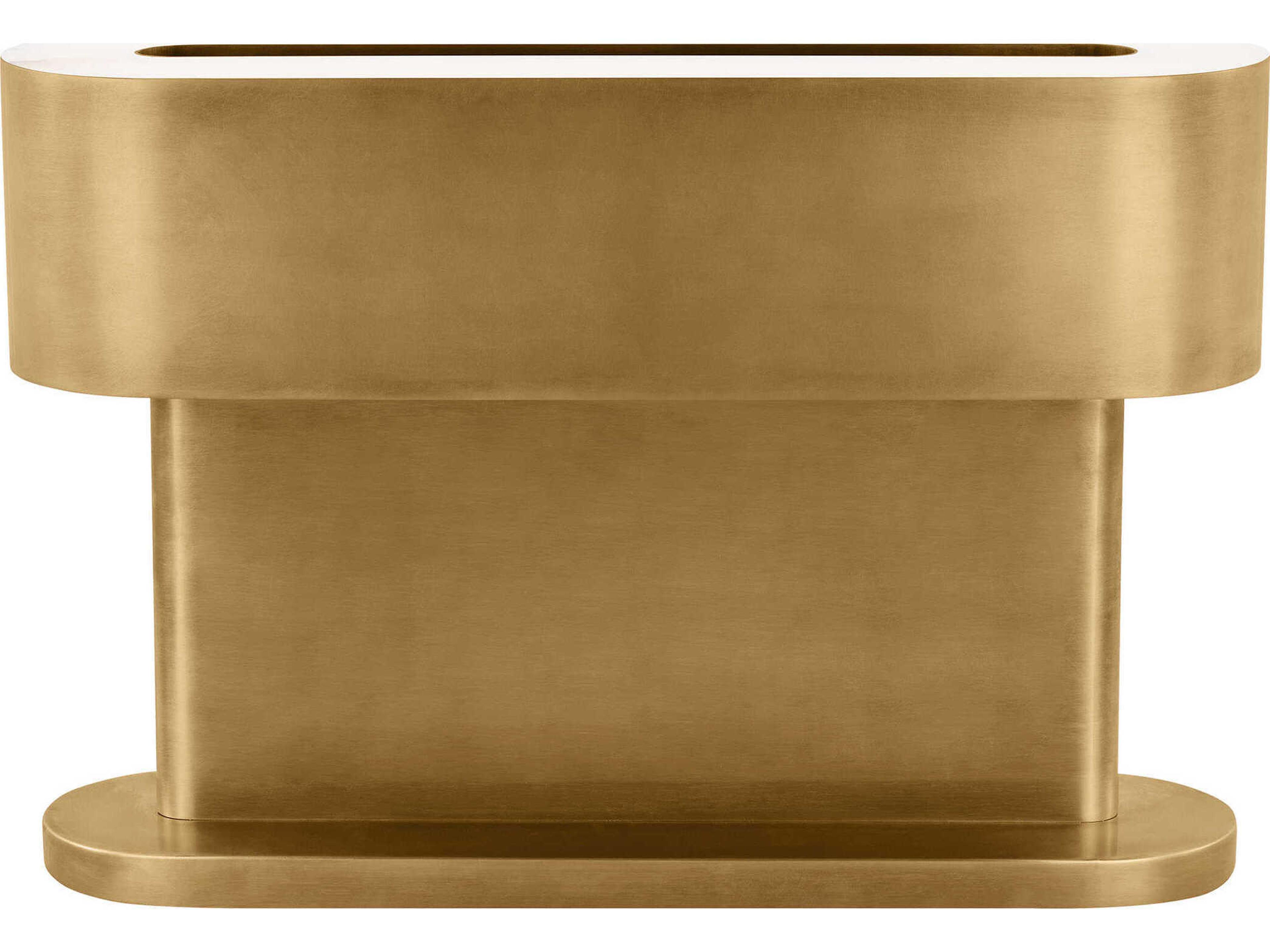 Visual Comfort Modern Wyllis Natural Brass White Alabaster Diffuser Table Lamp