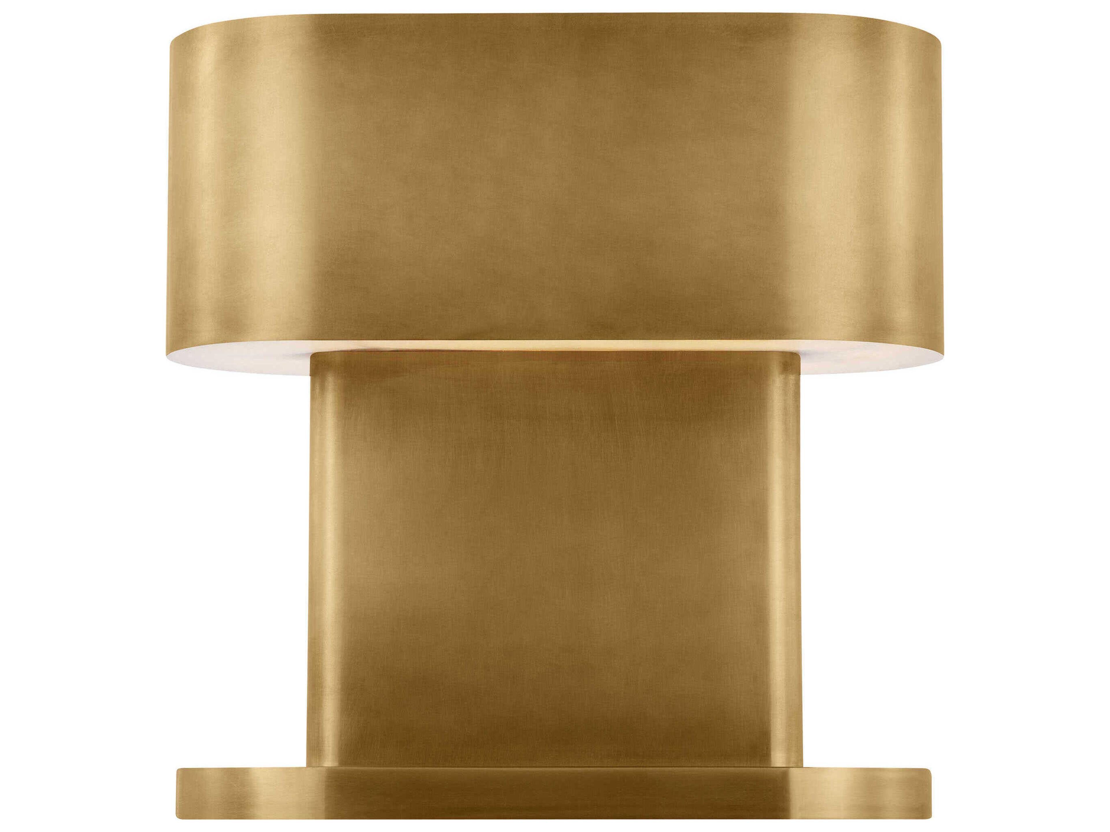 Visual Comfort Modern Wyllis Natural Brass White Alabaster Diffuser Table Lamp