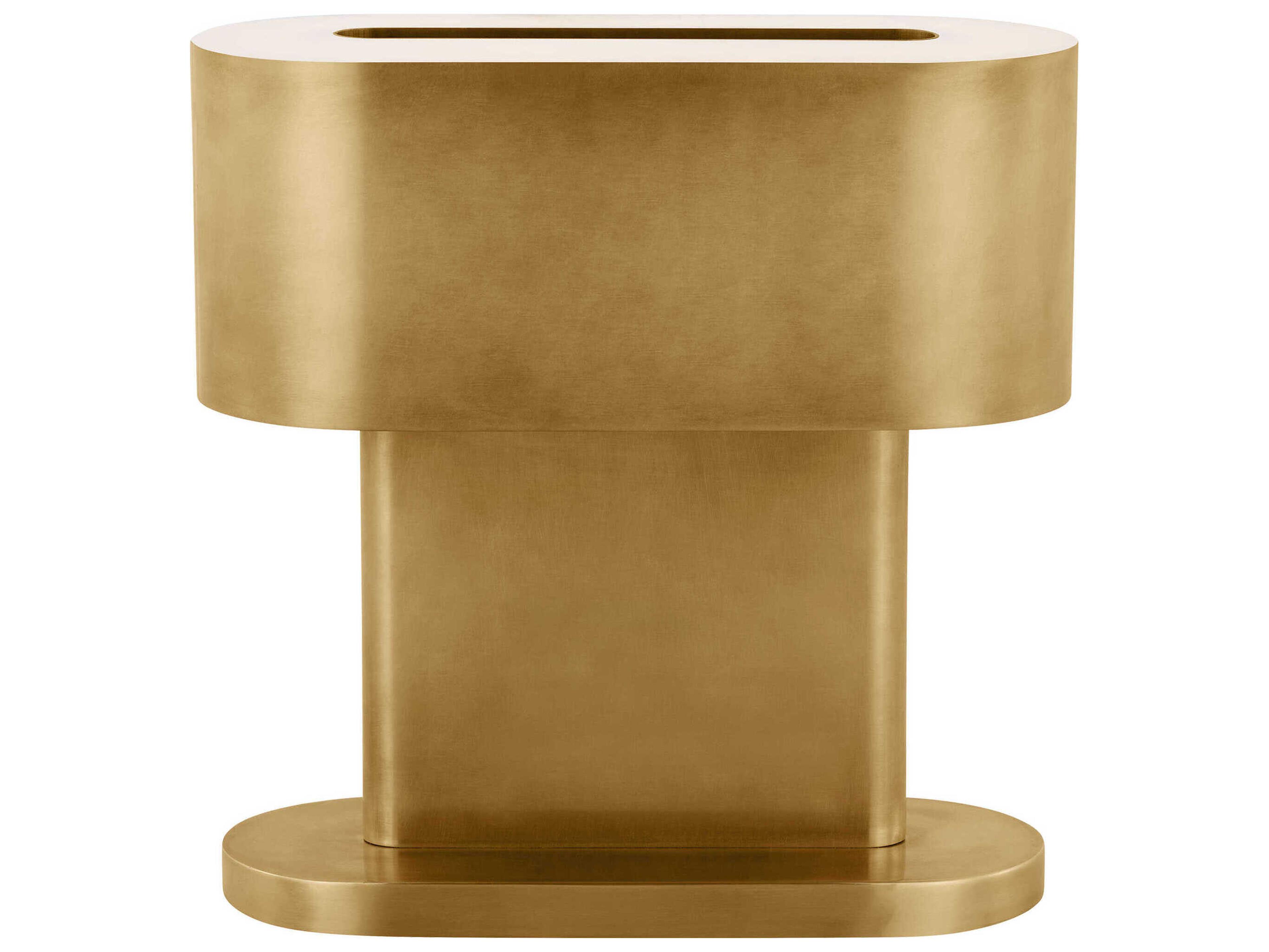 Visual Comfort Modern Wyllis Natural Brass White Alabaster Diffuser Table Lamp