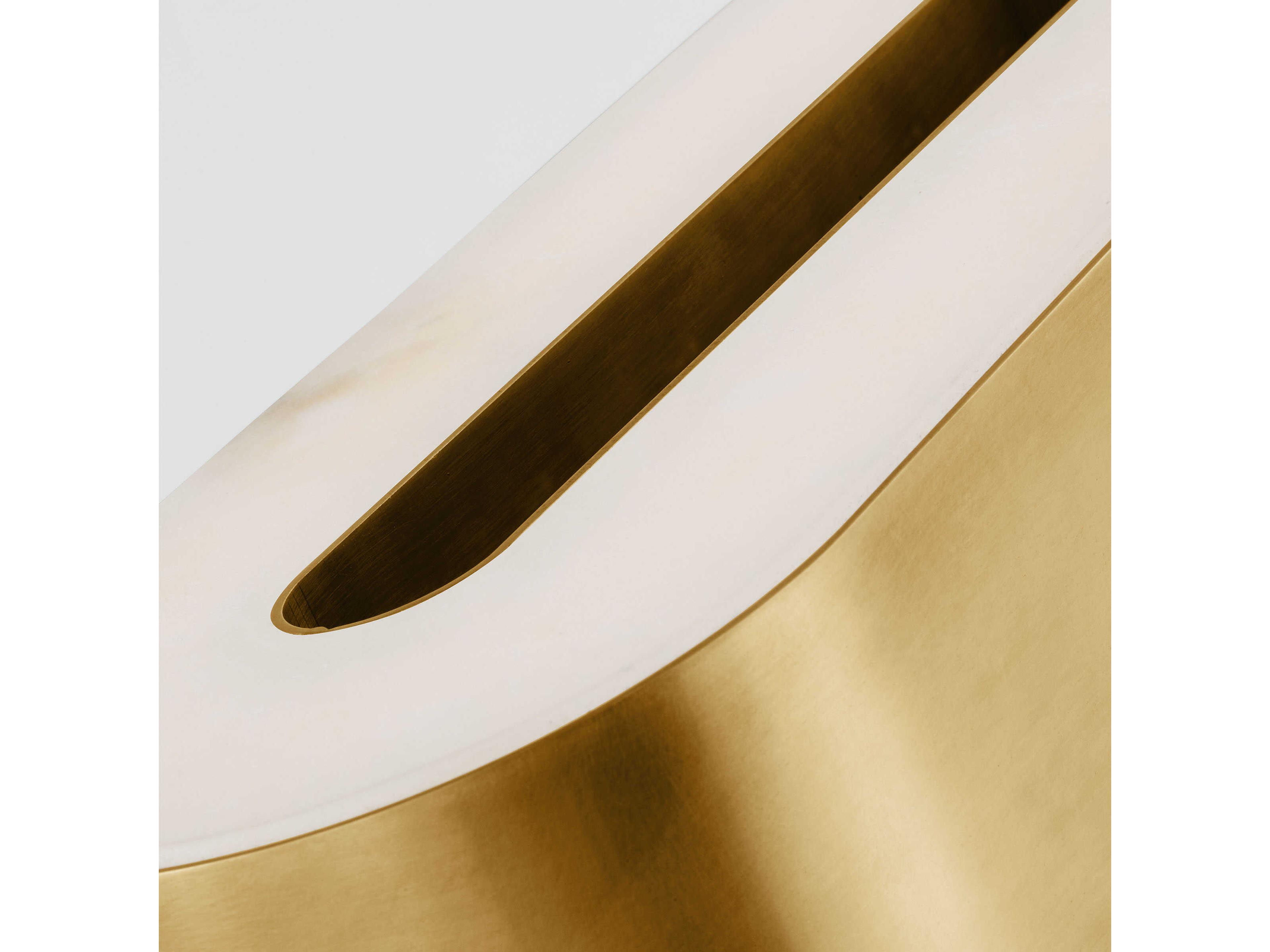 Visual Comfort Modern Wyllis Natural Brass White Alabaster Diffuser Table Lamp