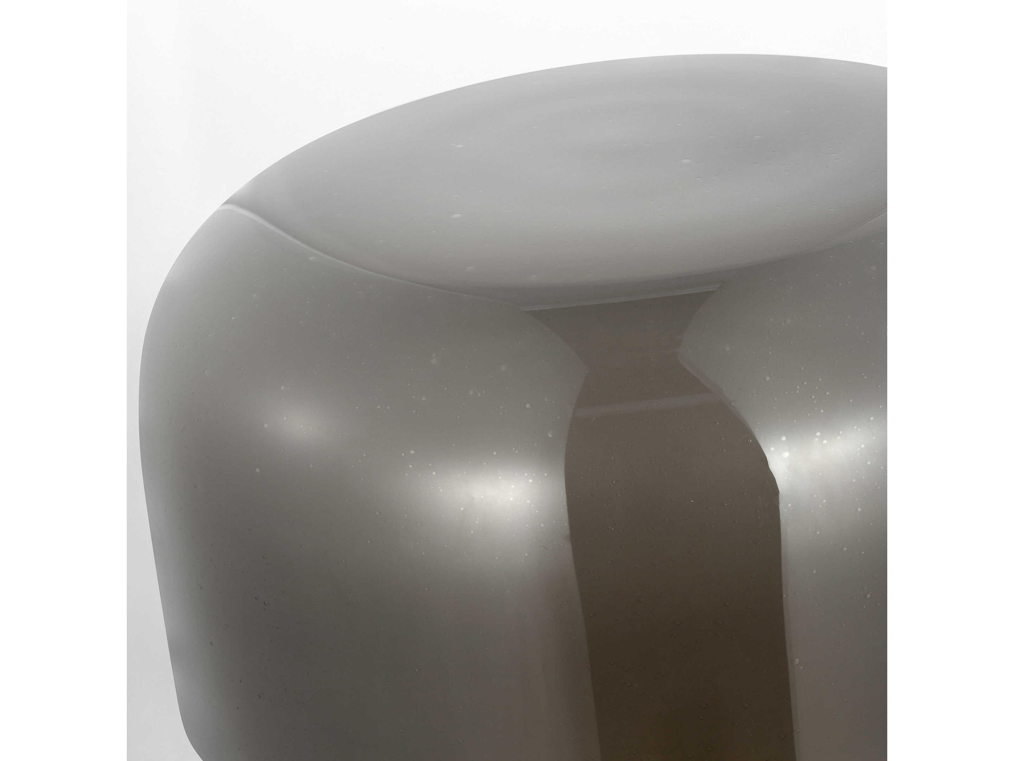 Visual Comfort Modern Bolete Hand Rubbed Antique Brass Seeded Smoke Glass Black Table Lamp