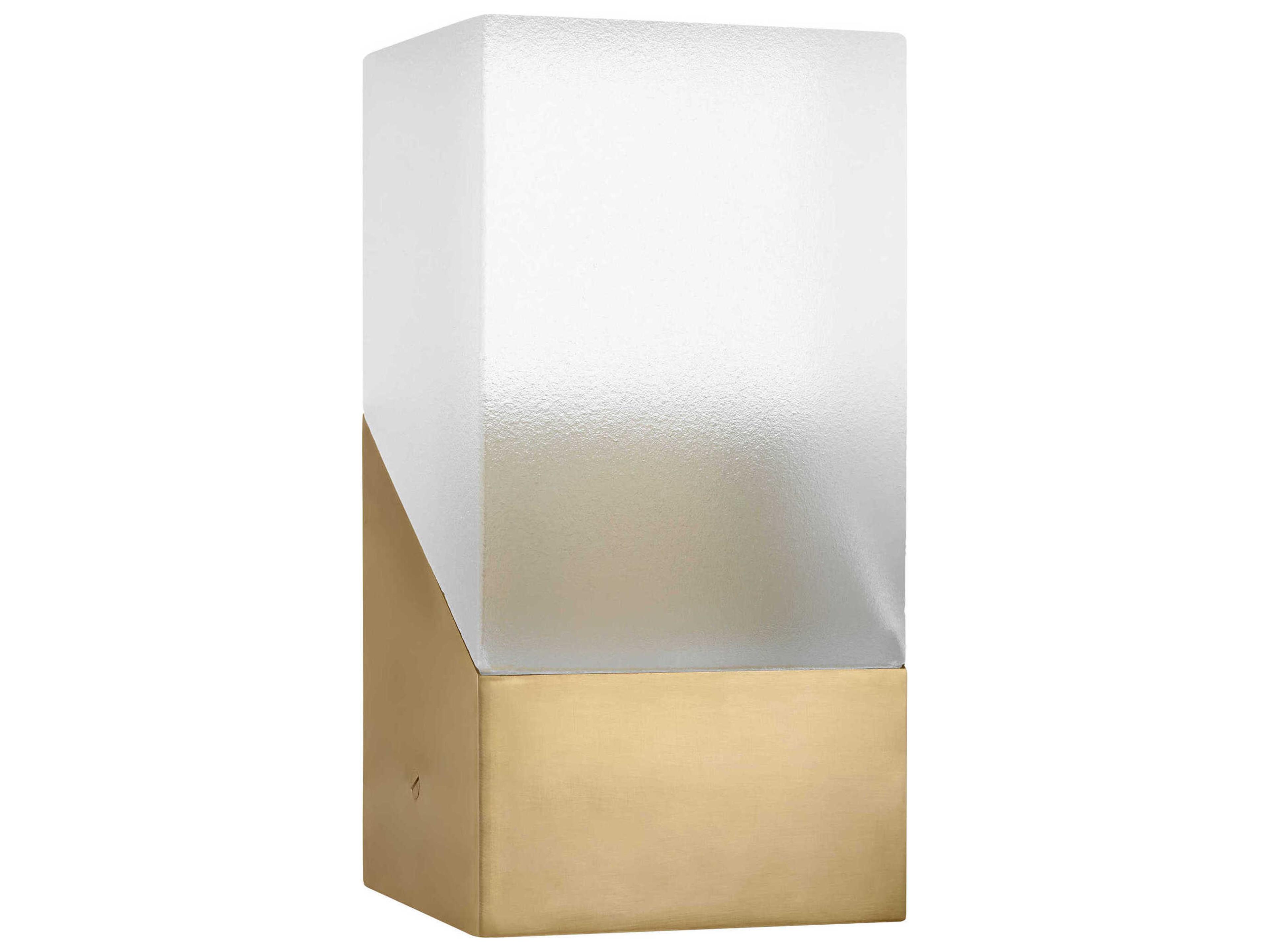 Visual Comfort Modern Pezzo Hand Rubbed Antique Brass Textured Cast Glass Table Lamp