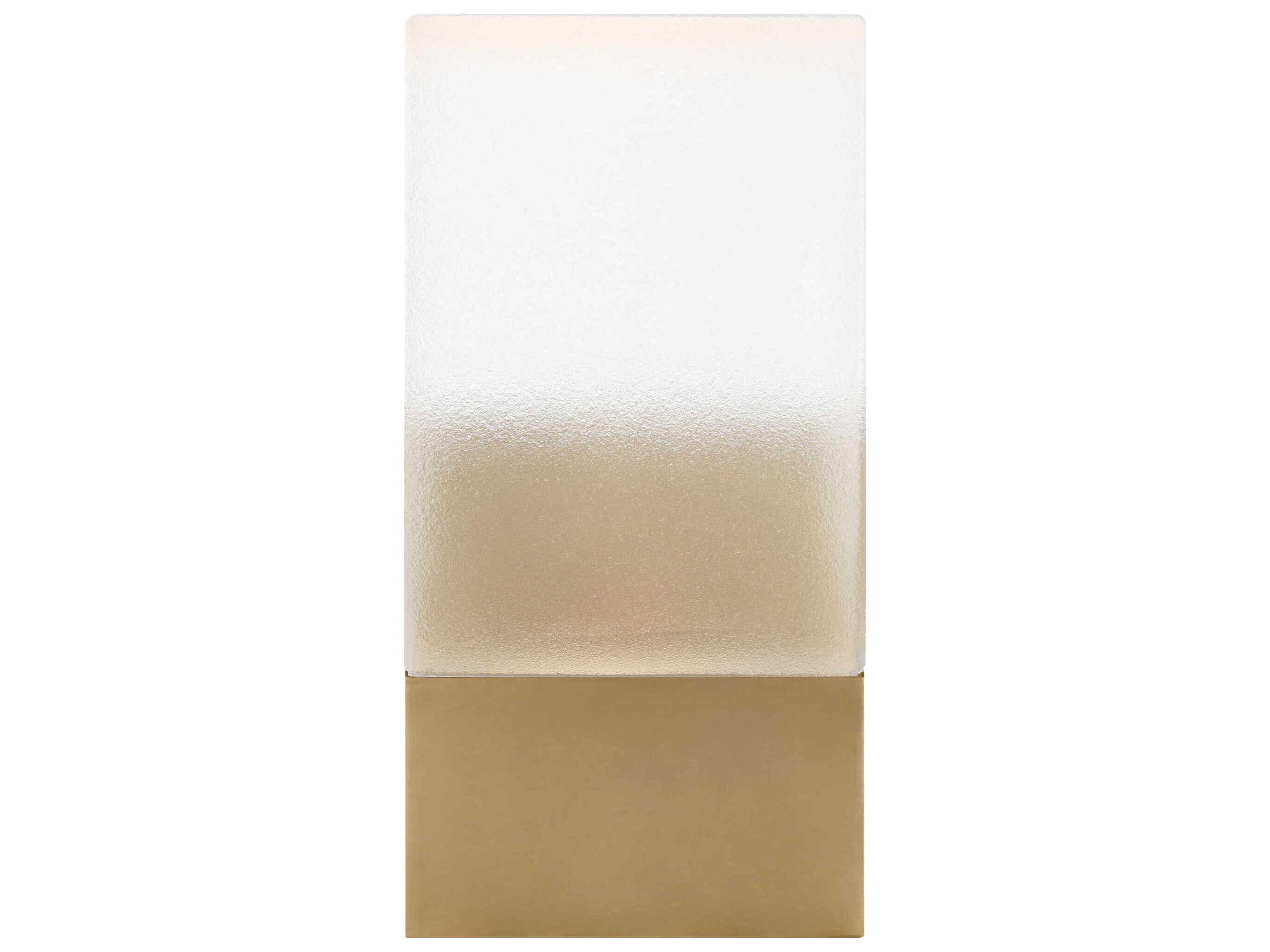 Visual Comfort Modern Pezzo Hand Rubbed Antique Brass Textured Cast Glass Table Lamp