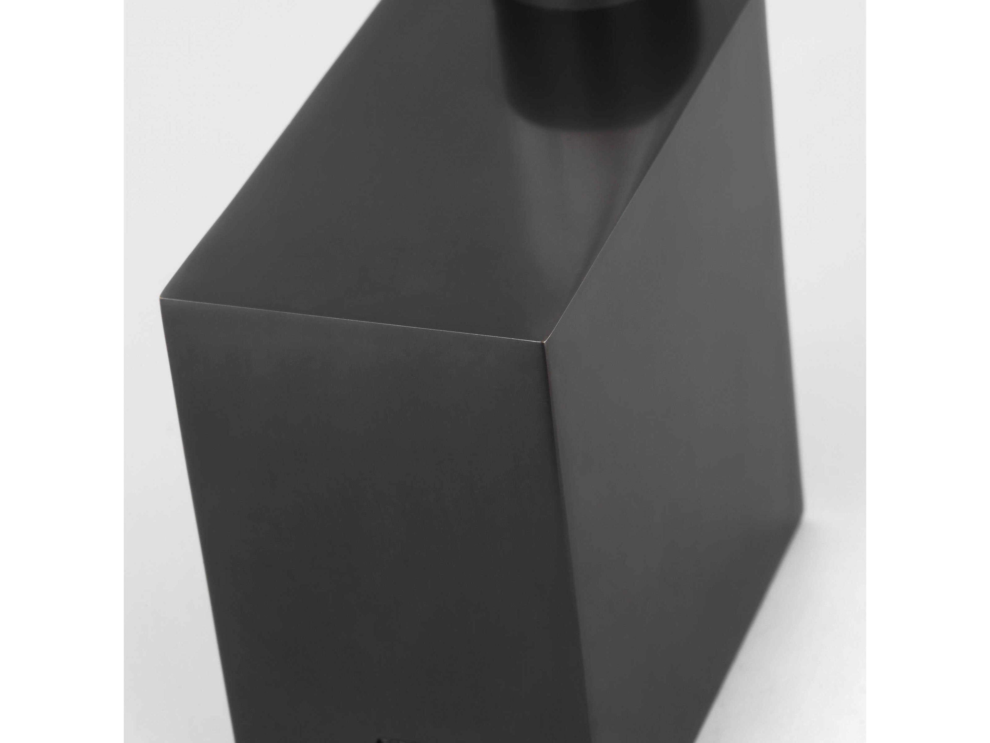 Visual Comfort Modern Phobos Bronze Textured Cast Glass Table Lamp