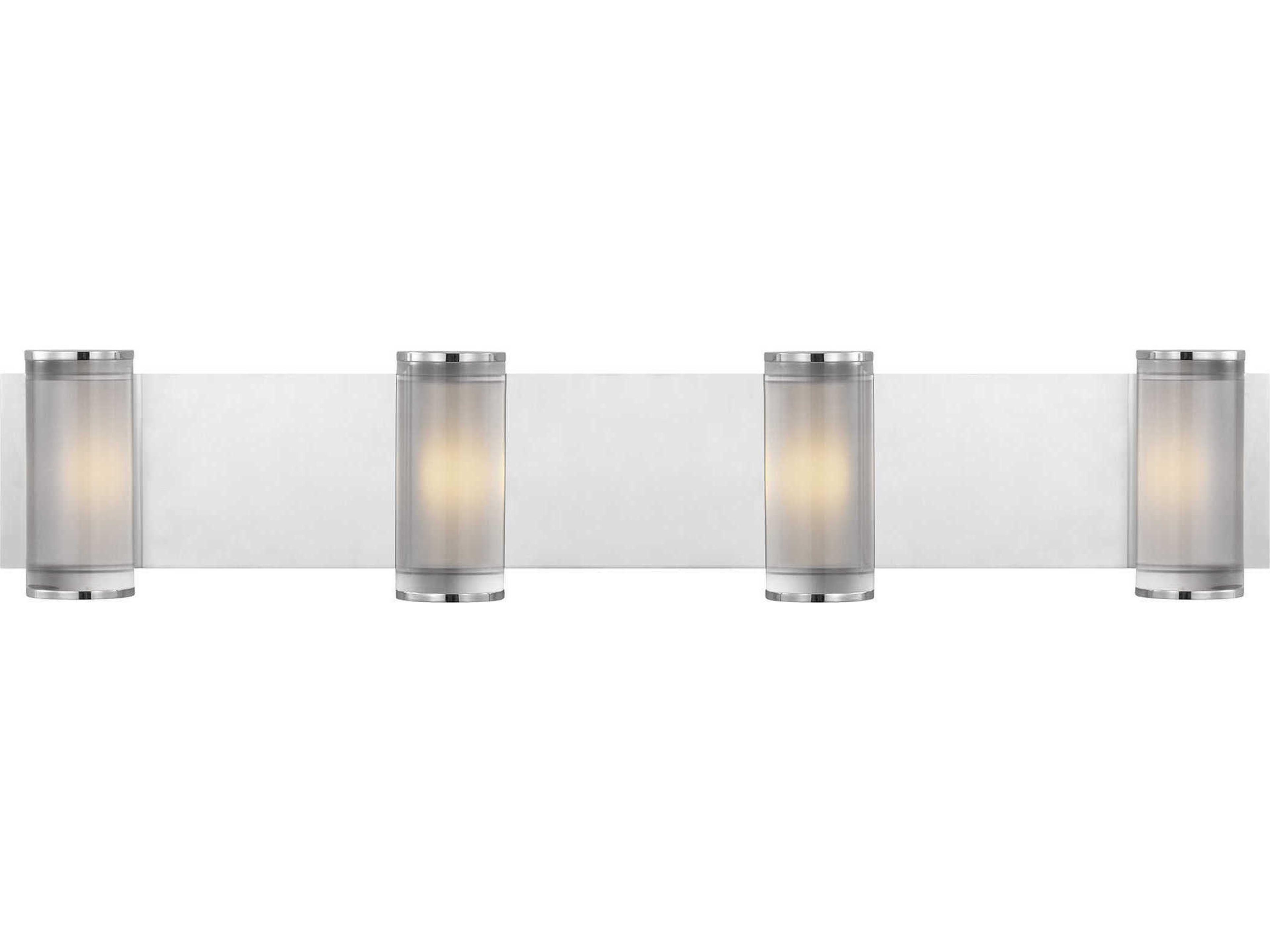 Visual Comfort Modern Esfera 4-Light Polished Nickel Vanity Light