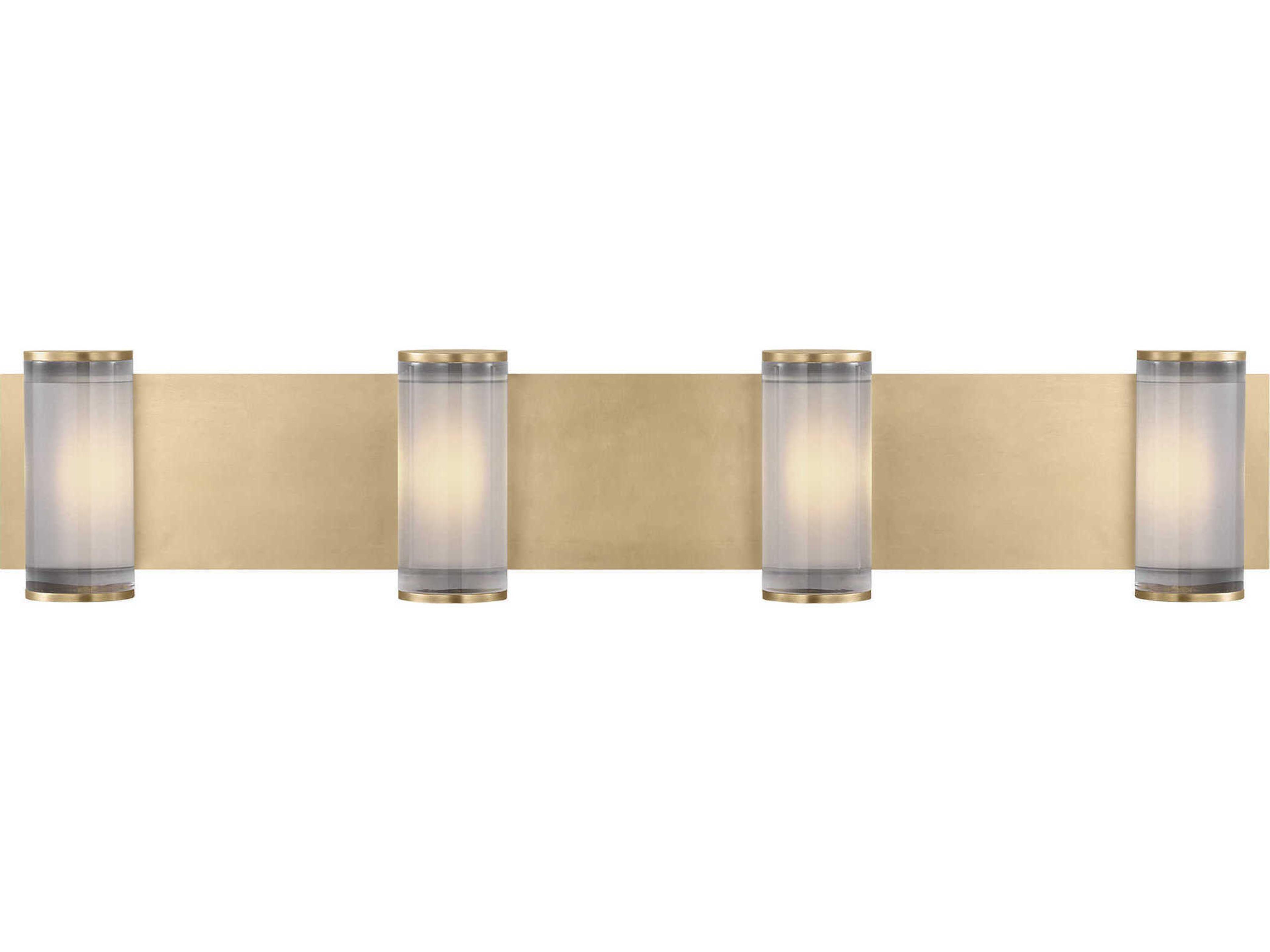 Visual Comfort Modern Esfera 4-Light Natural Brass Vanity Light