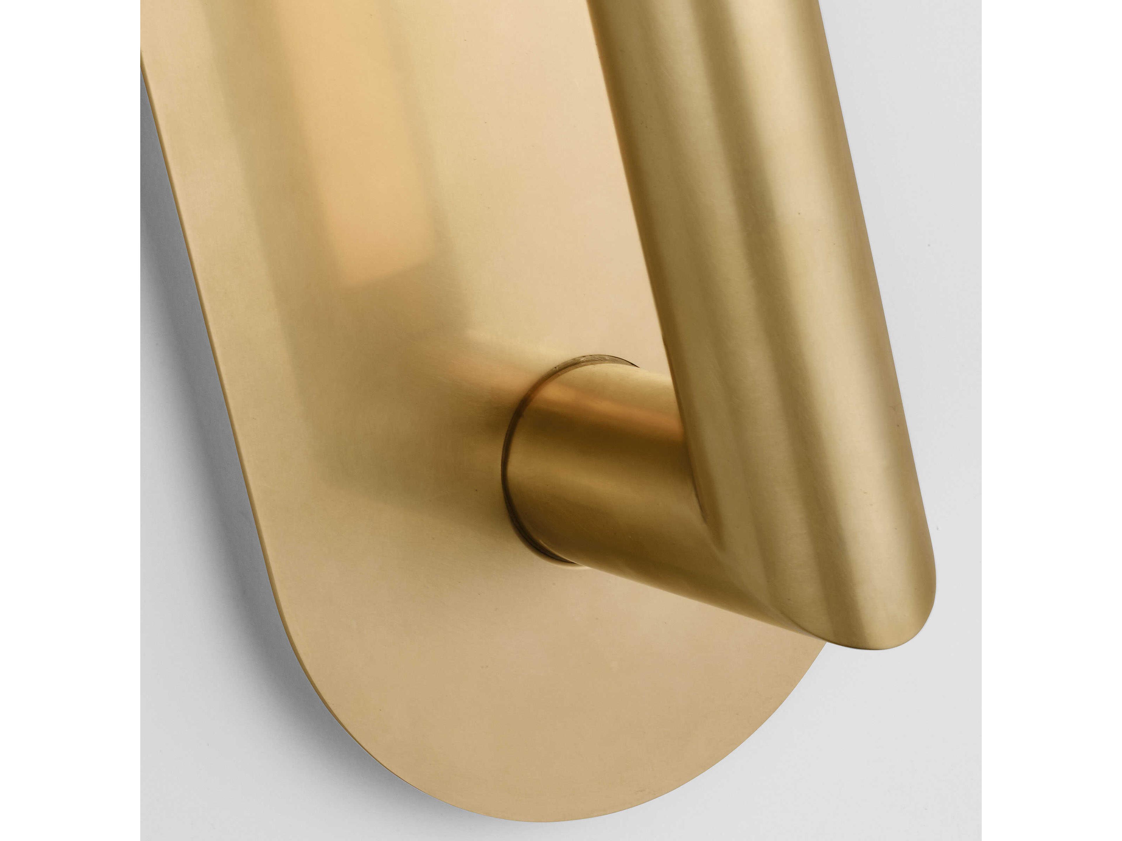 Visual Comfort Modern Fielle 1-Light Hand Rubbed Antique Brass Wall Sconce