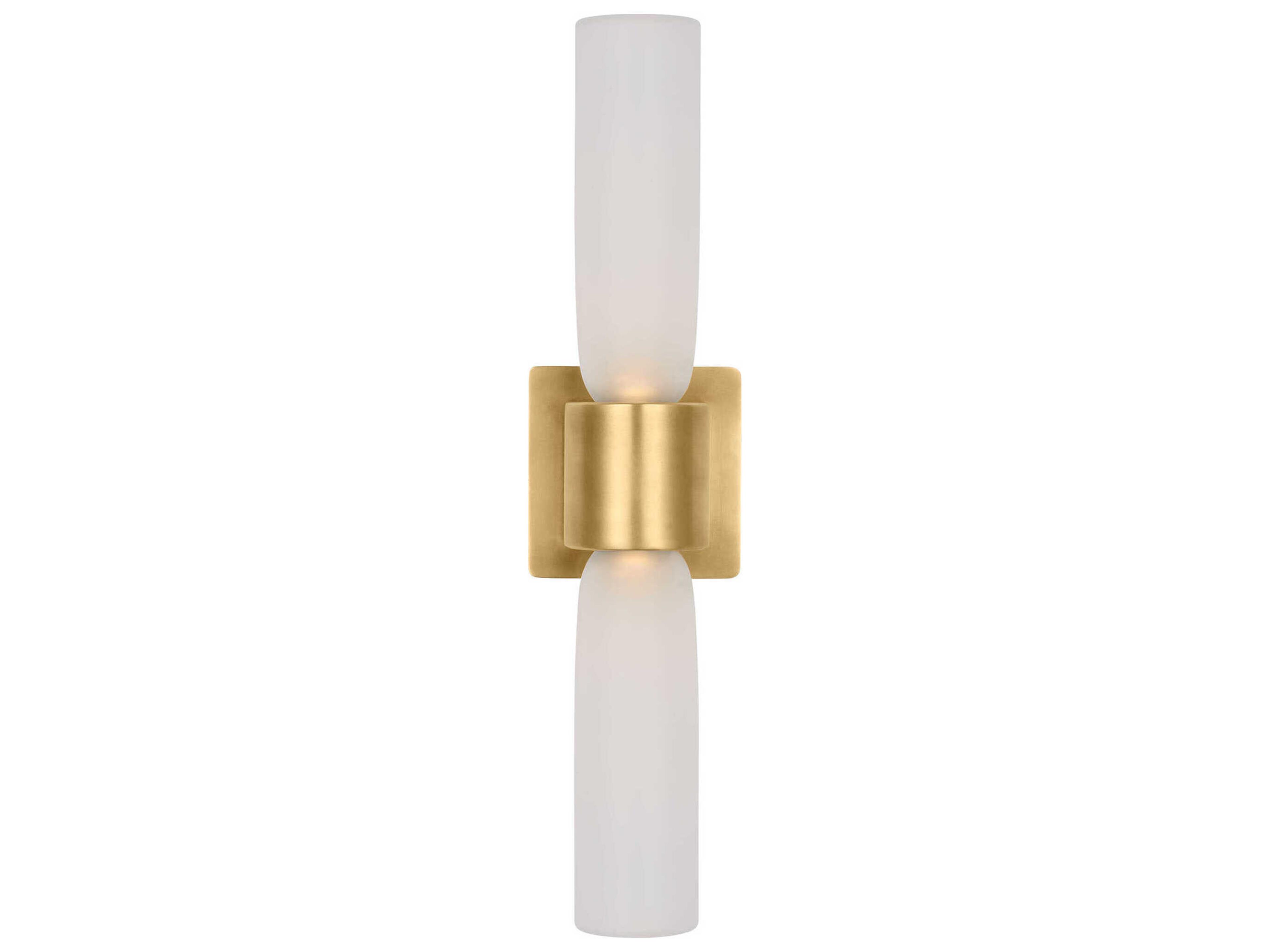 Visual Comfort Modern Volver 2-Light Hand Rubbed Antique Brass Wall Sconce
