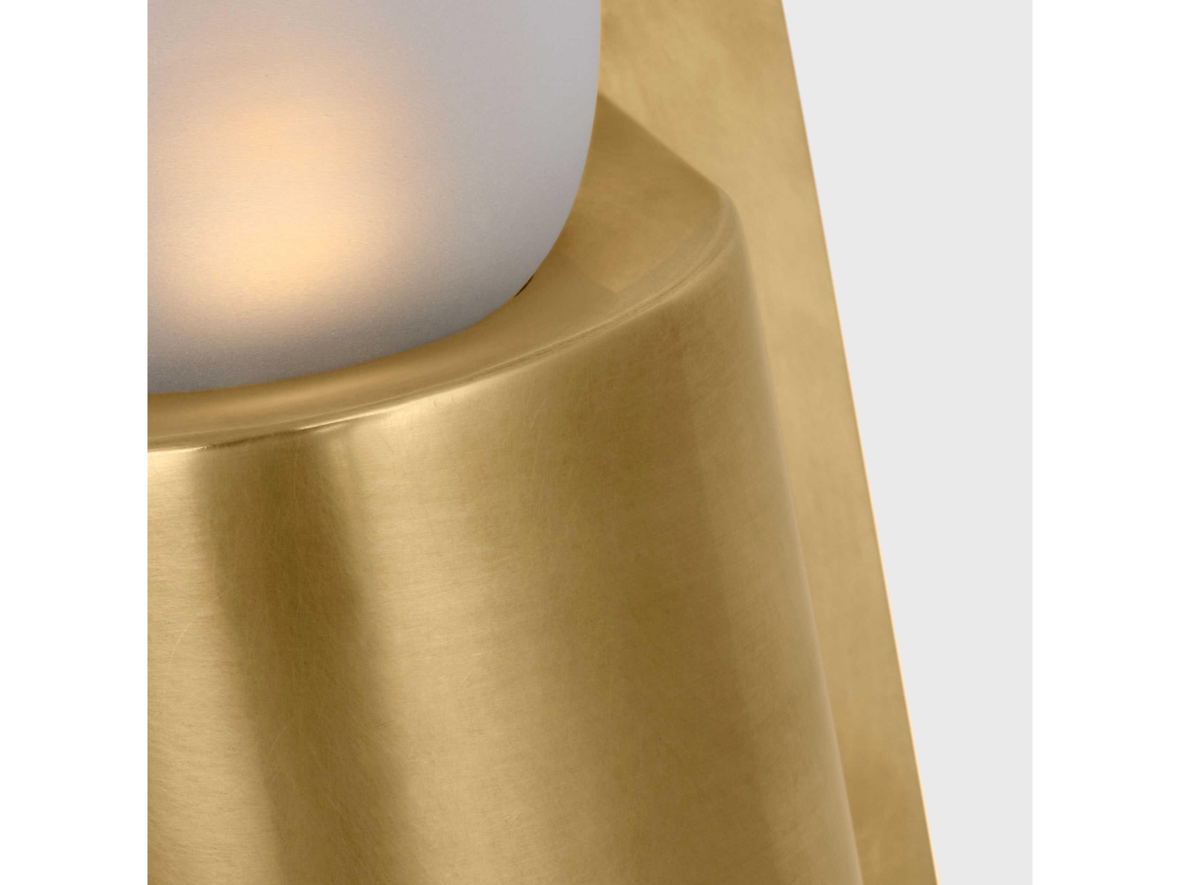 Visual Comfort Modern Volver 2-Light Hand Rubbed Antique Brass Wall Sconce