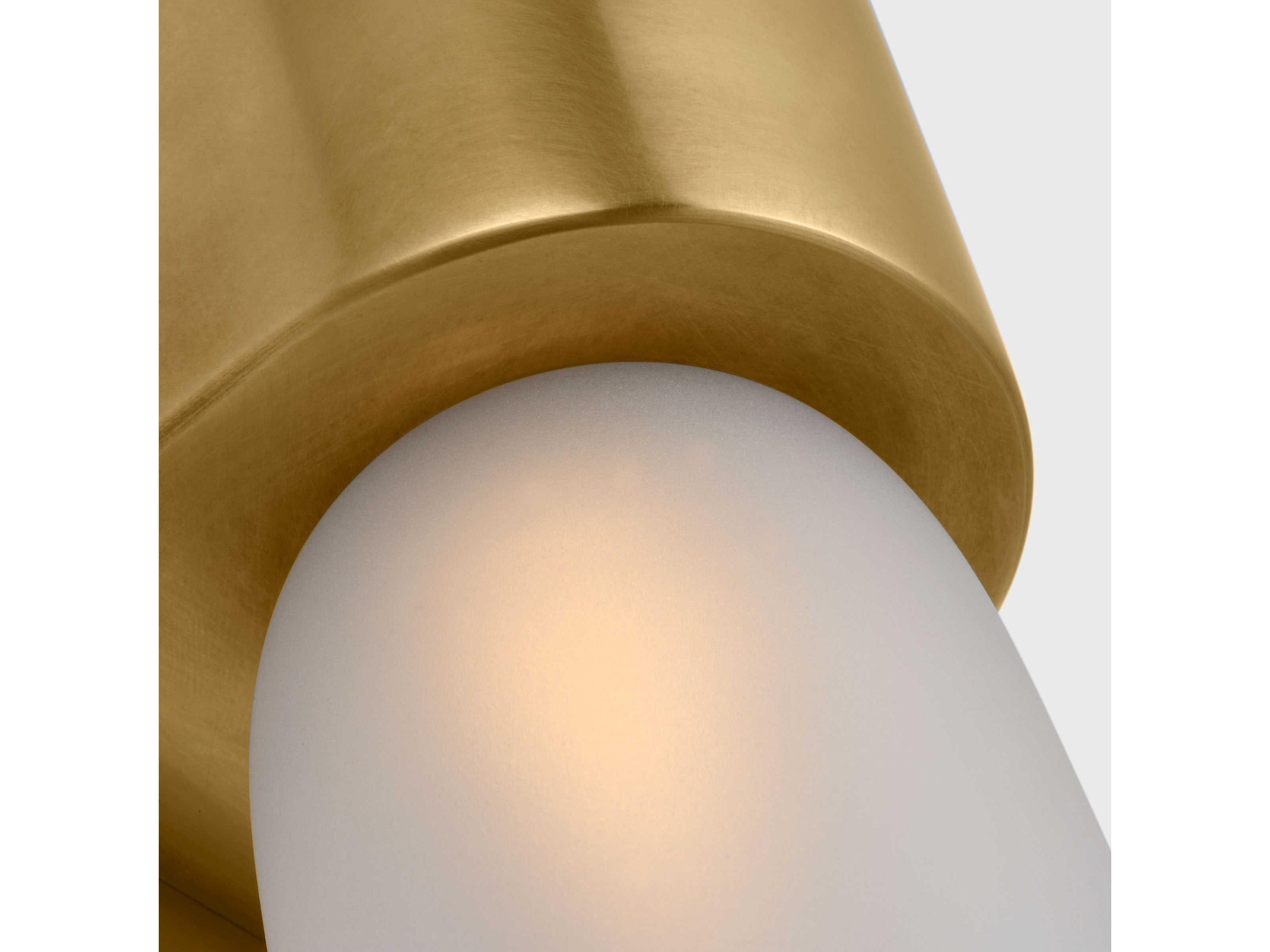 Visual Comfort Modern Volver 2-Light Hand Rubbed Antique Brass Wall Sconce