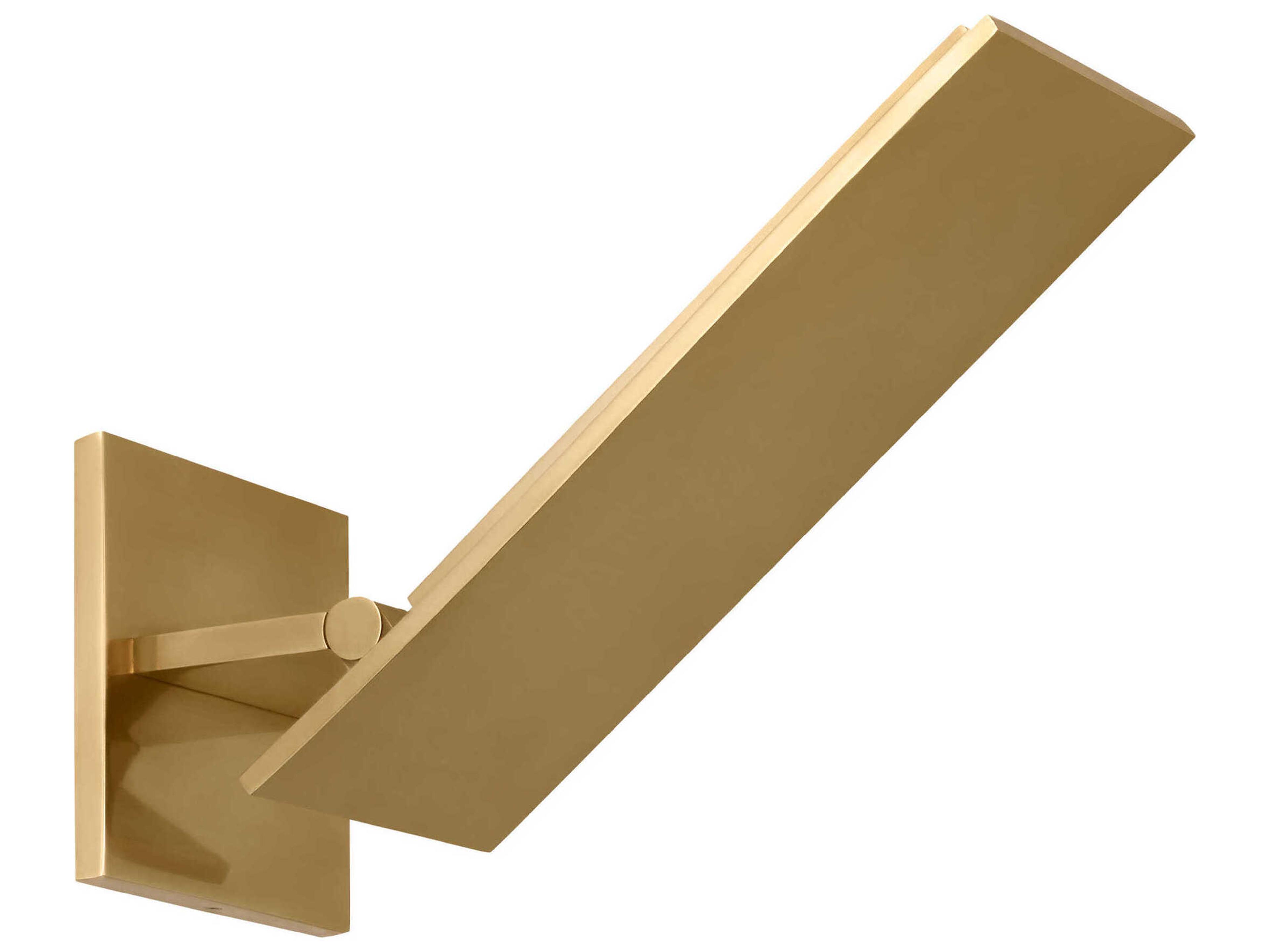 Visual Comfort Modern Angolo 1-Light Hand Rubbed Antique Brass Wall Sconce