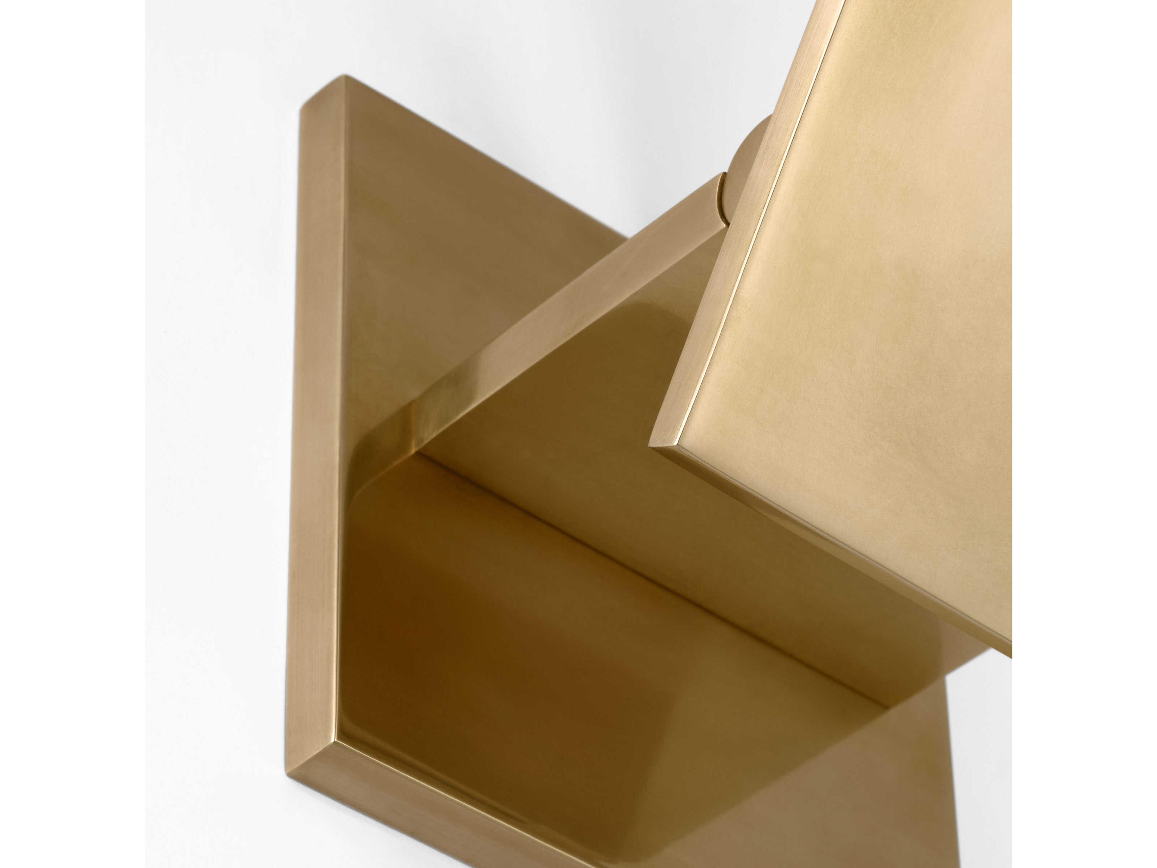 Visual Comfort Modern Angolo 1-Light Hand Rubbed Antique Brass Wall Sconce