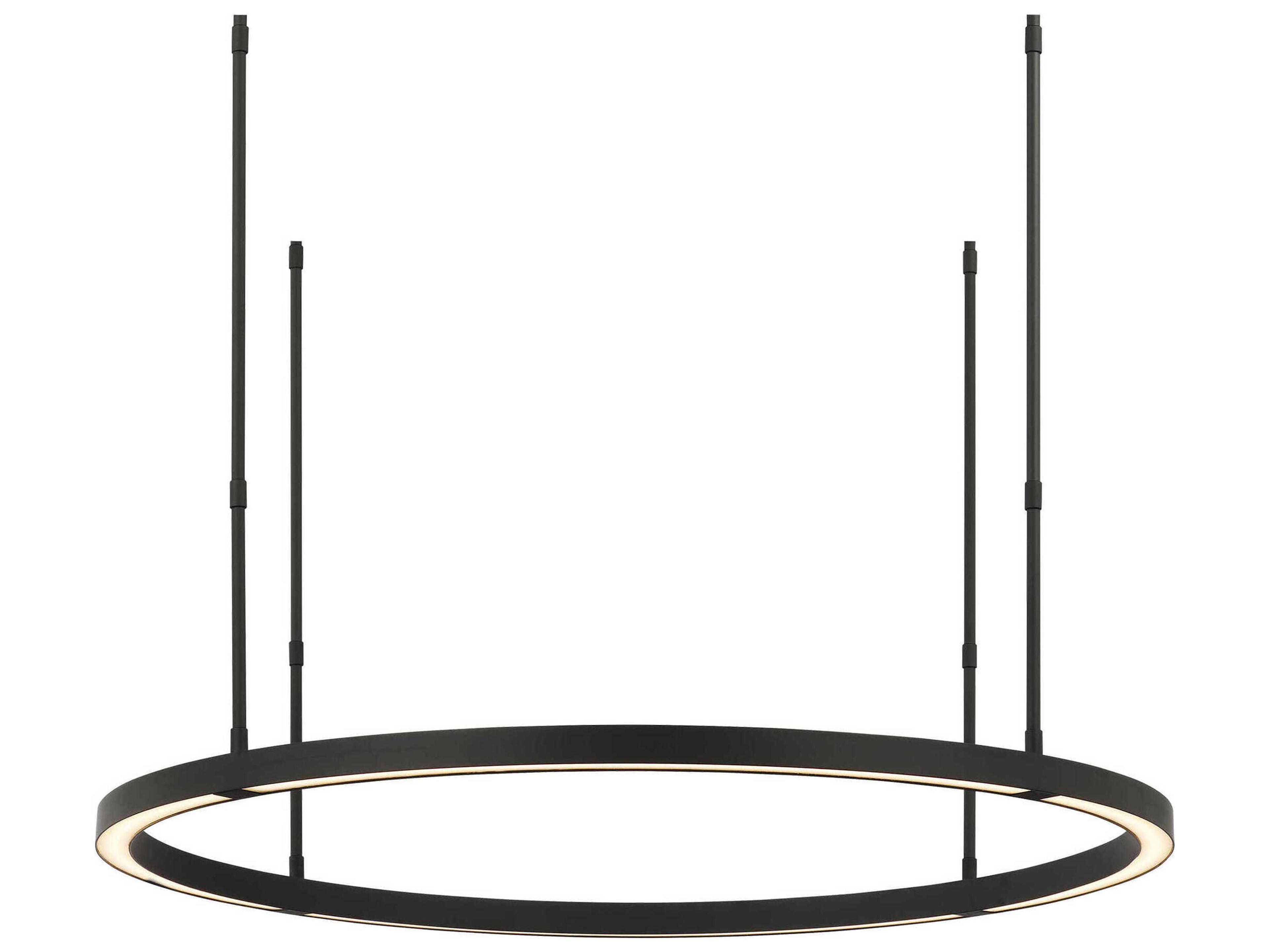 Visual Comfort Modern Stagger 1-Light Nightshade Black Round Pendant