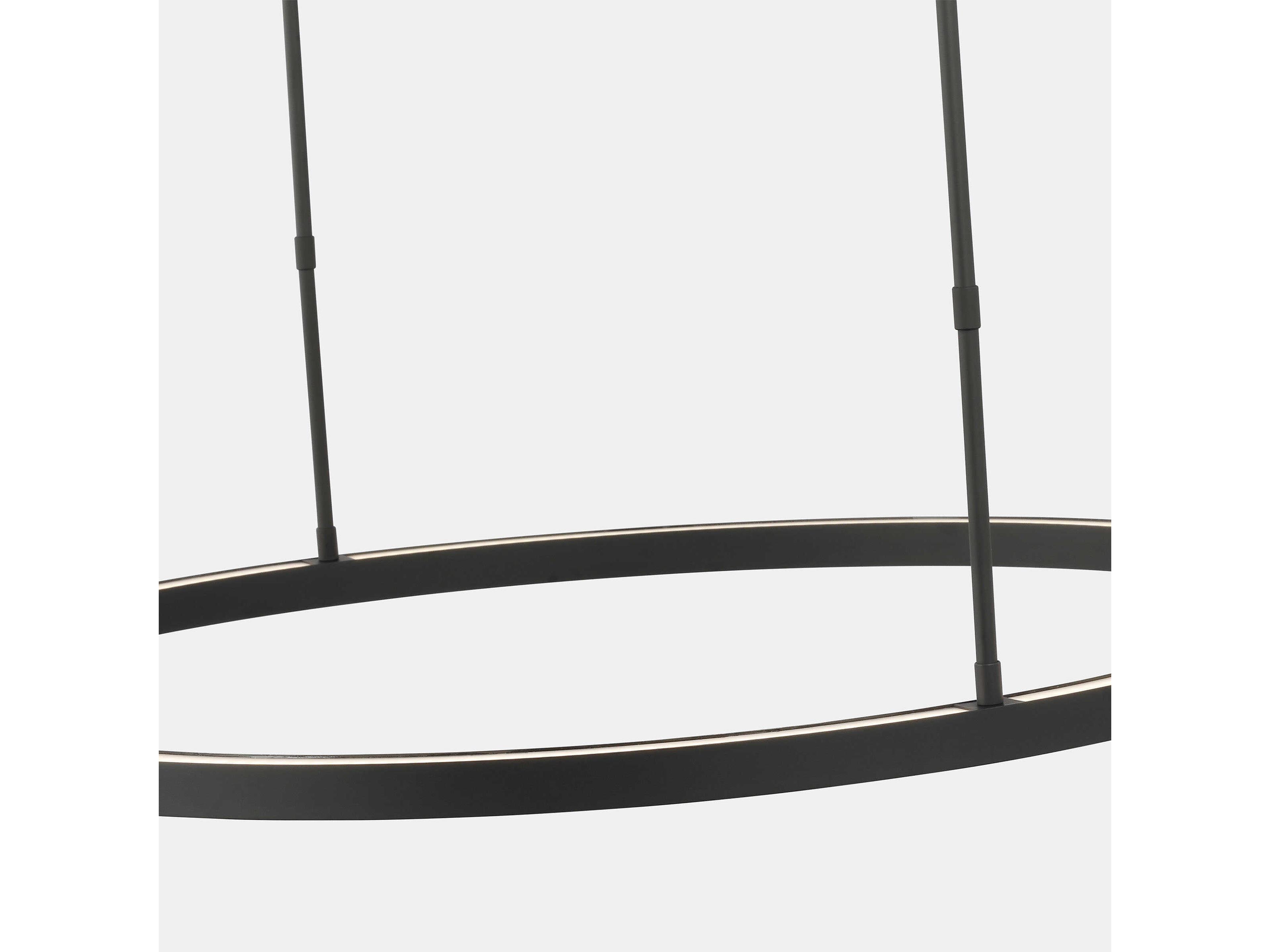 Visual Comfort Modern Stagger 1-Light Nightshade Black Round Pendant