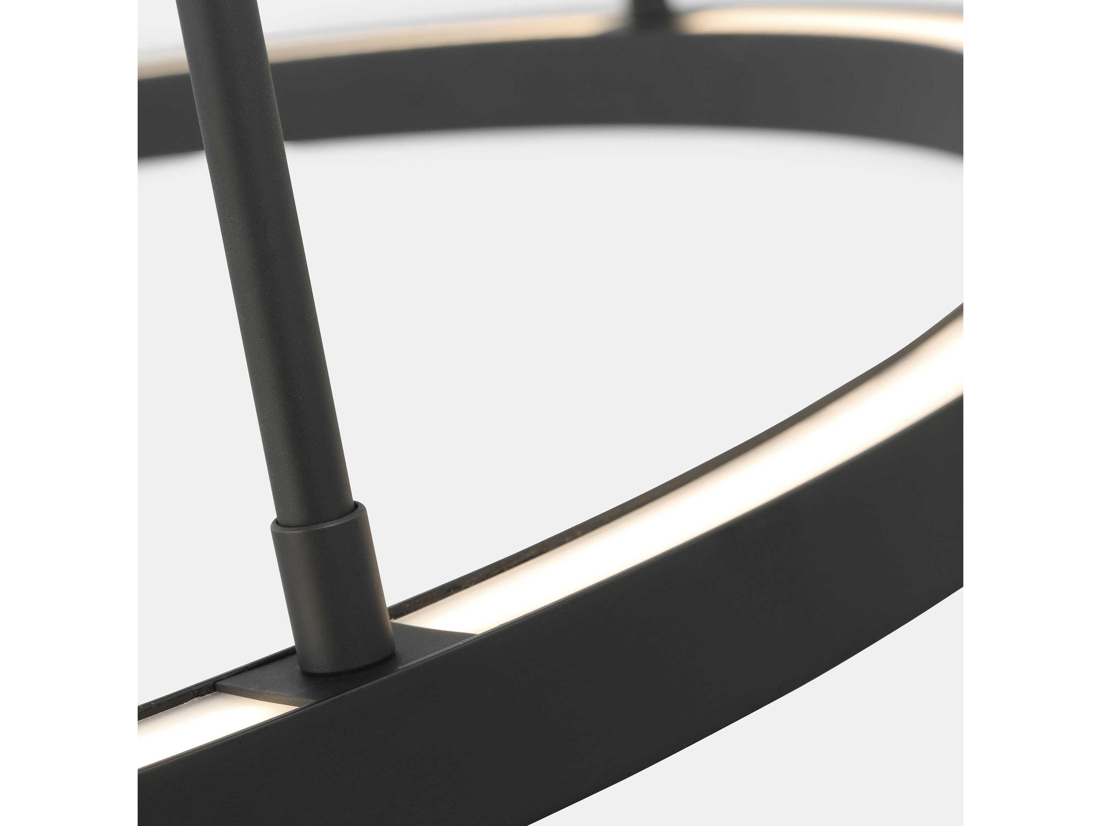 Visual Comfort Modern Stagger 1-Light Nightshade Black Round Pendant