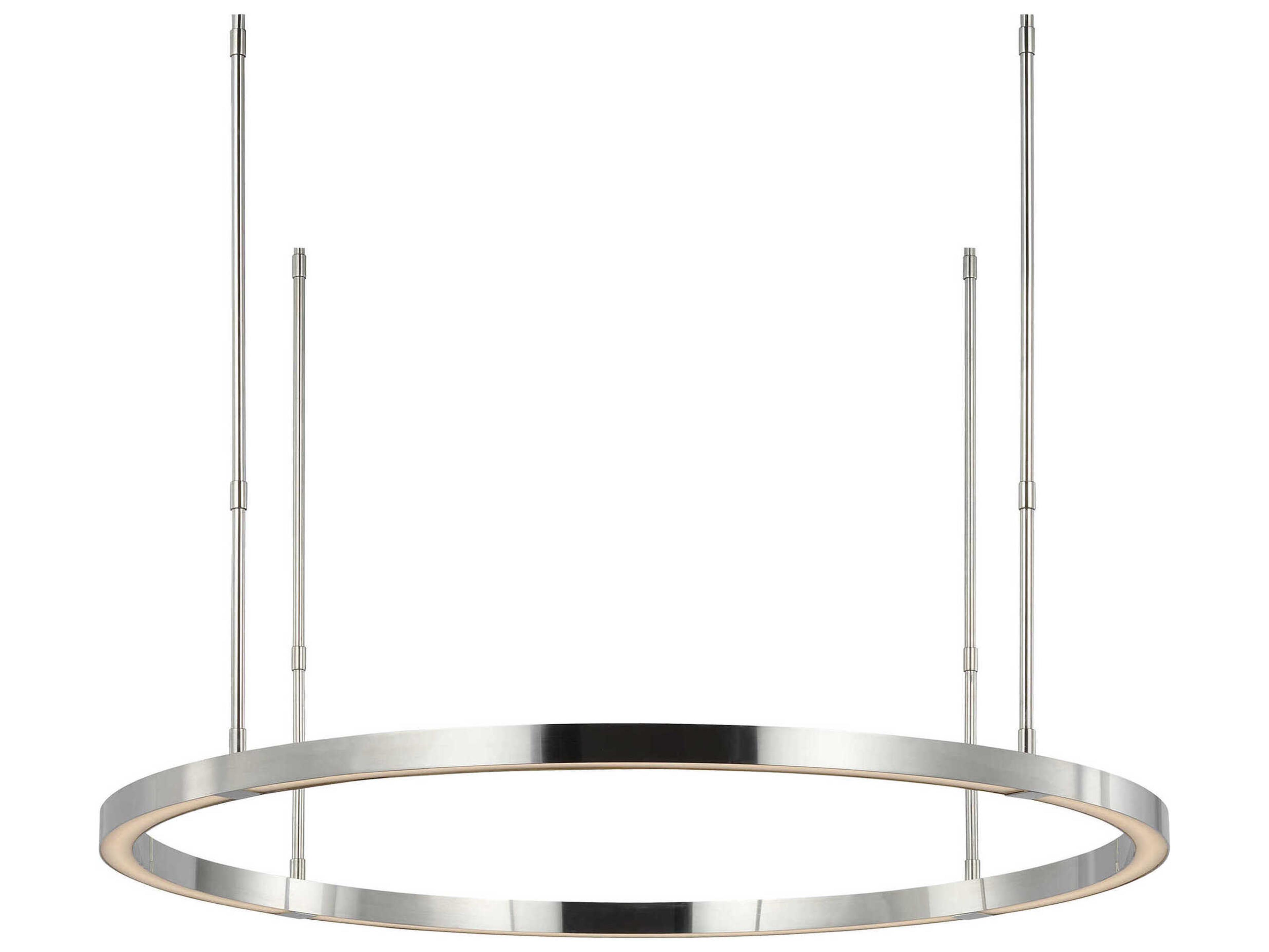 Visual Comfort Modern Stagger 1-Light Polished Stainless Steel Pendant