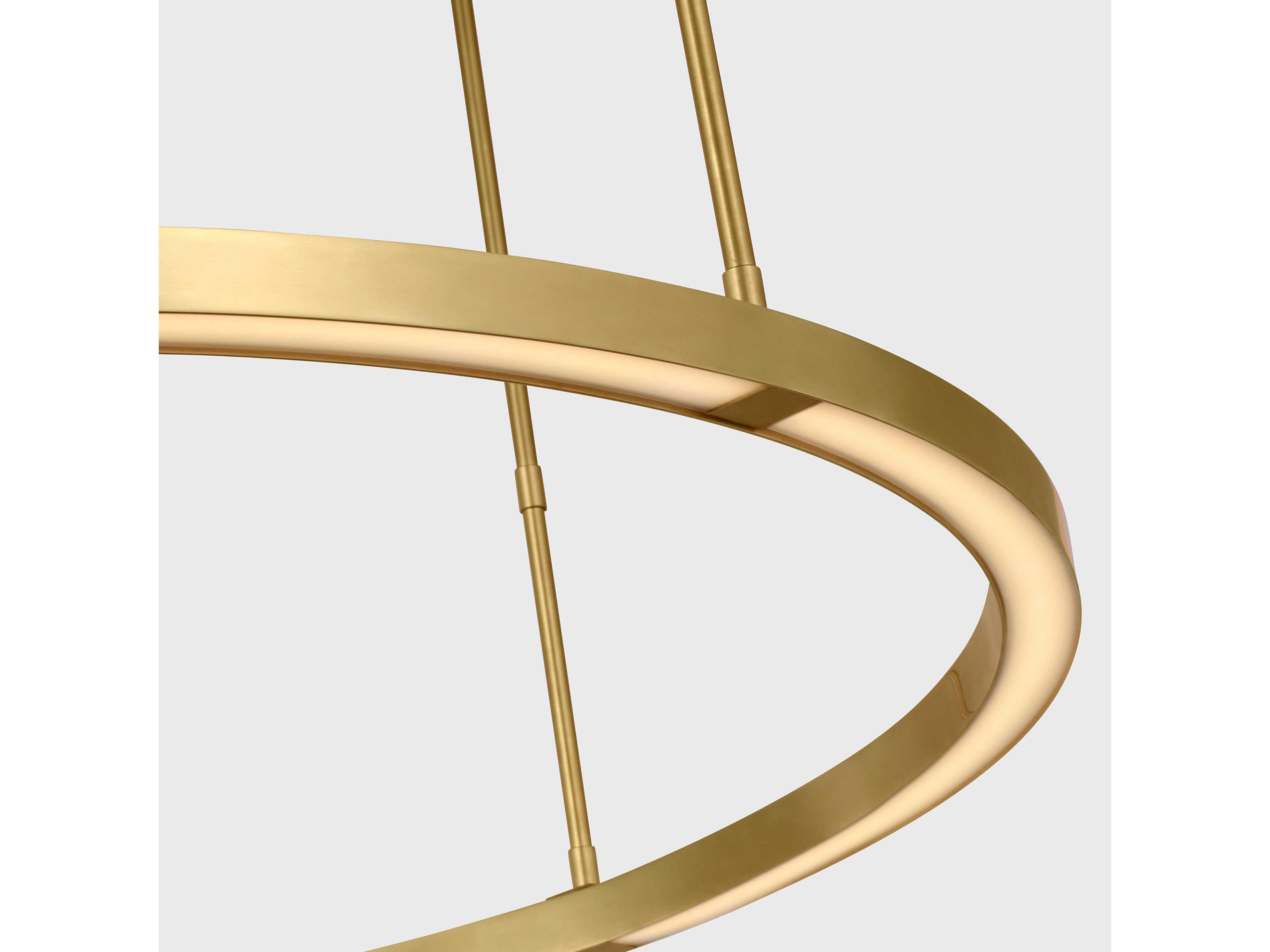 Visual Comfort Modern Stagger 1-Light Hand Rubbed Antique Brass Pendant