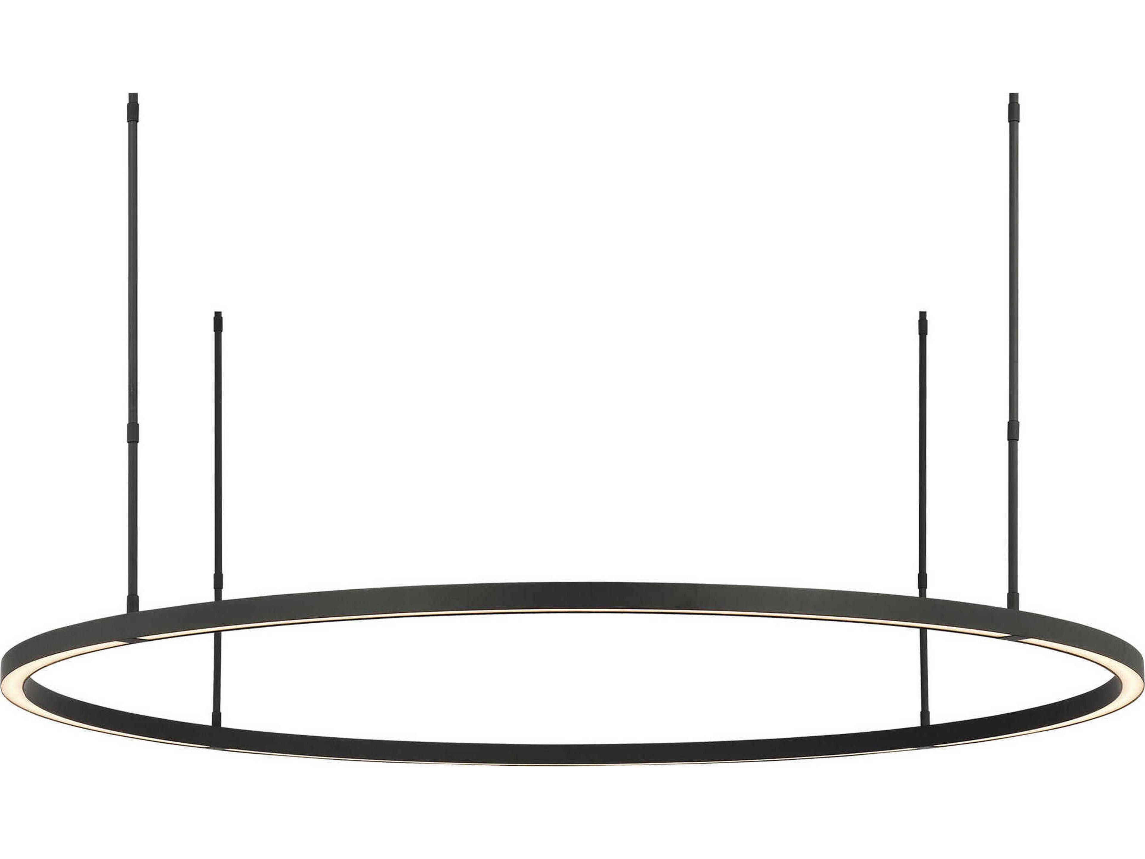 Visual Comfort Modern Stagger 1-Light Nightshade Black Pendant