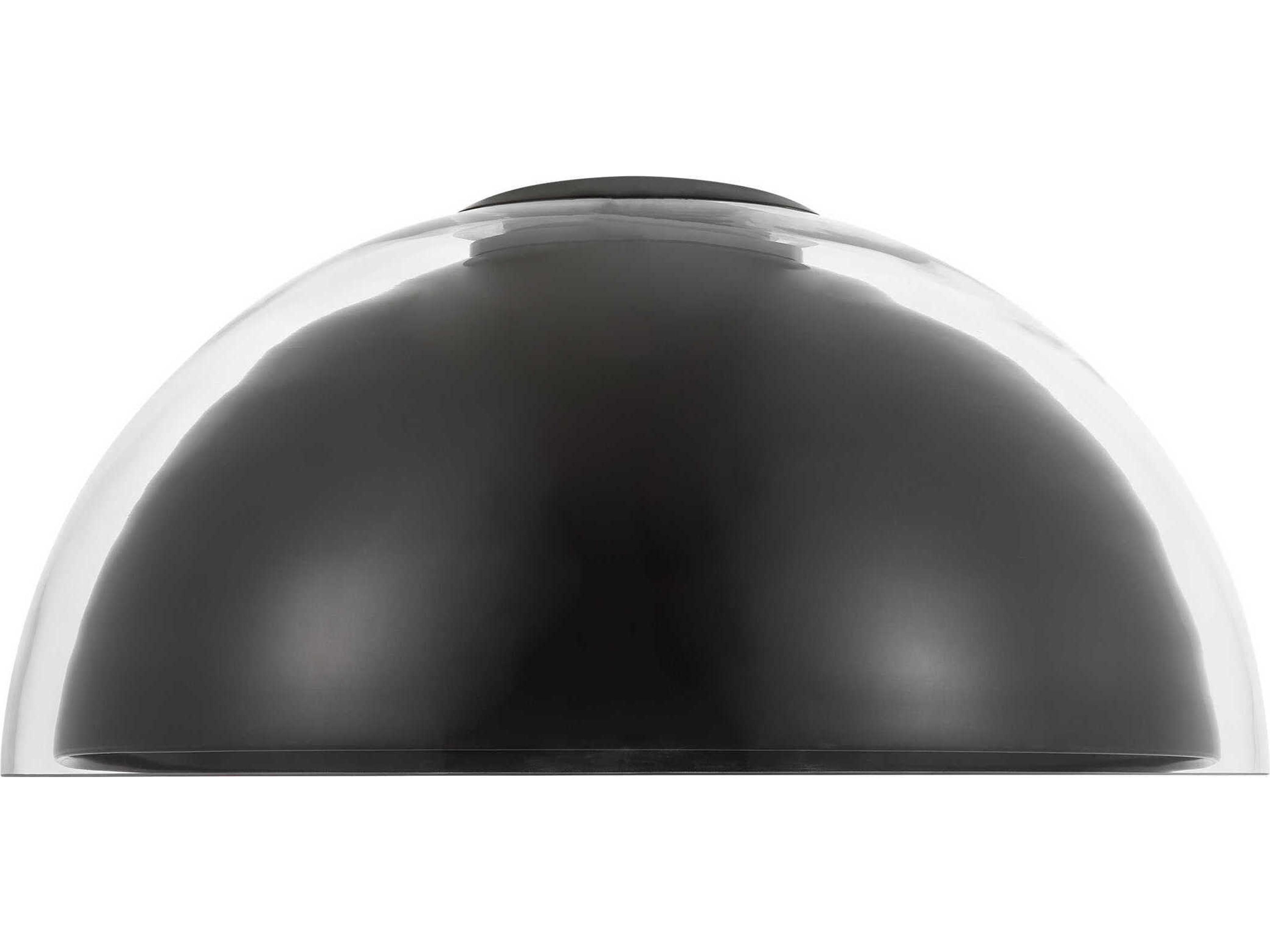 Visual Comfort Modern Lusi 1-Light Bronze Dome Flush Mount