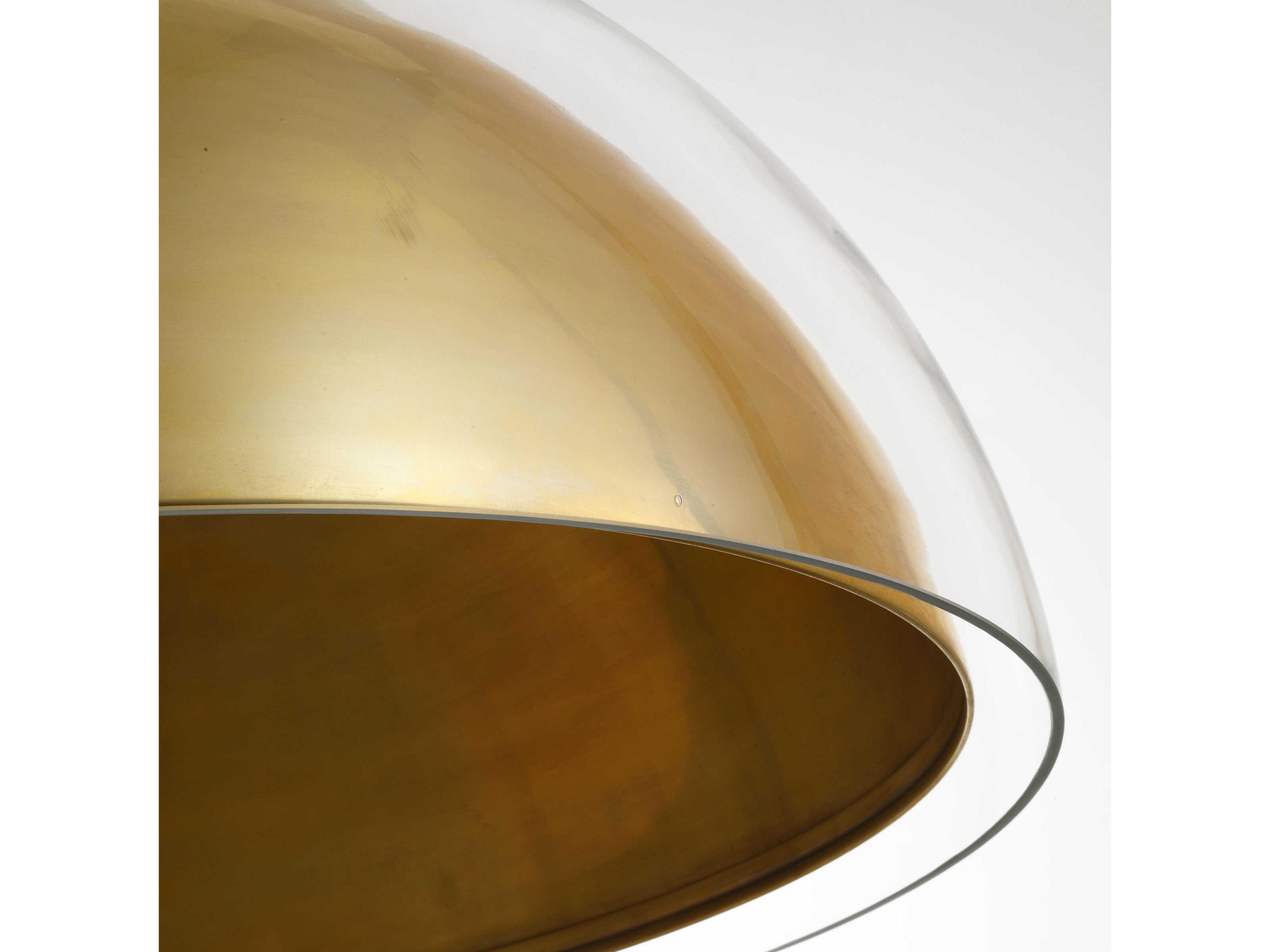 Visual Comfort Modern Lusi 1-Light Brass Dome Flush Mount