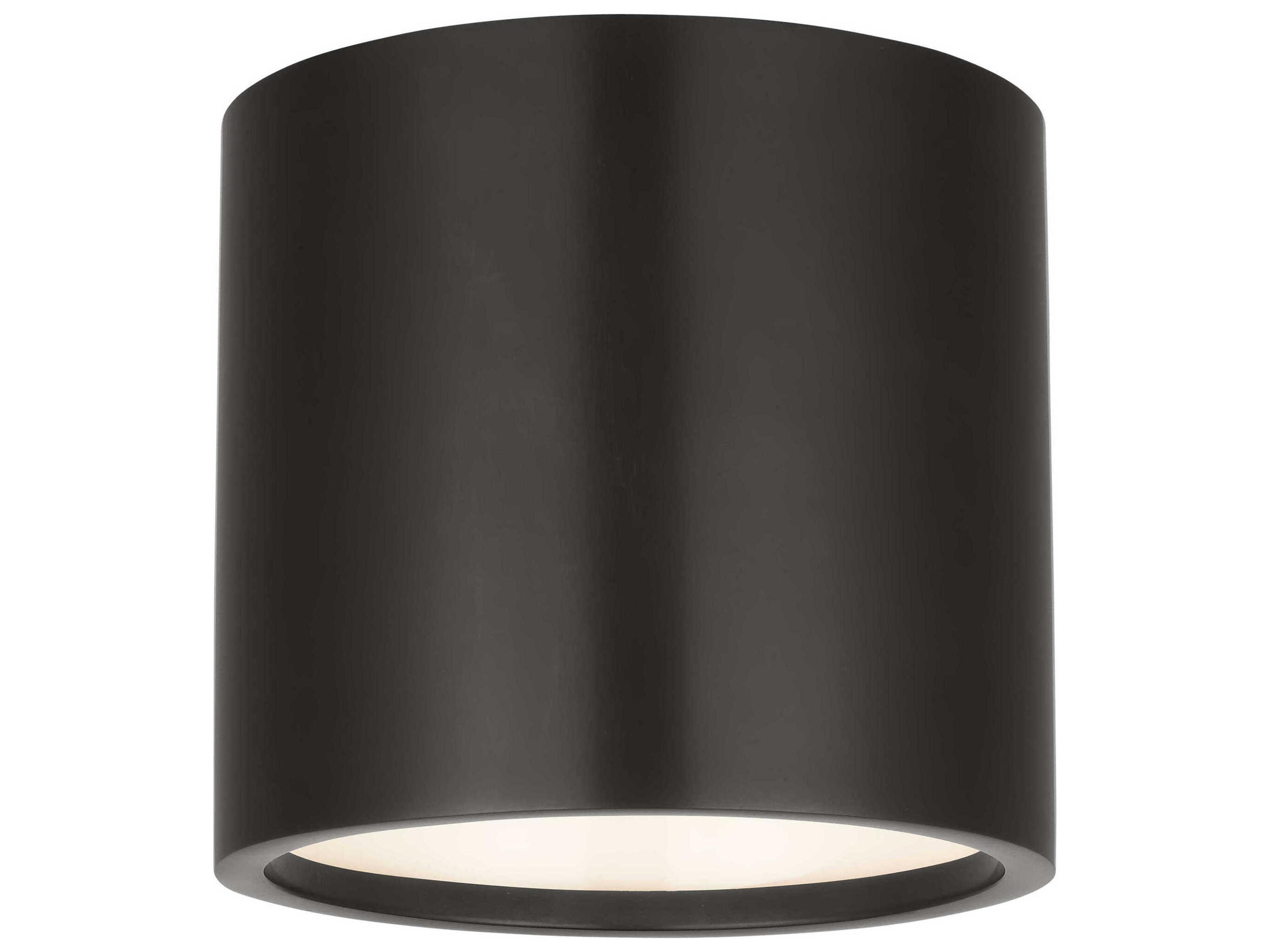 Dola 1-Light Bronze Cylinder Flush Mount