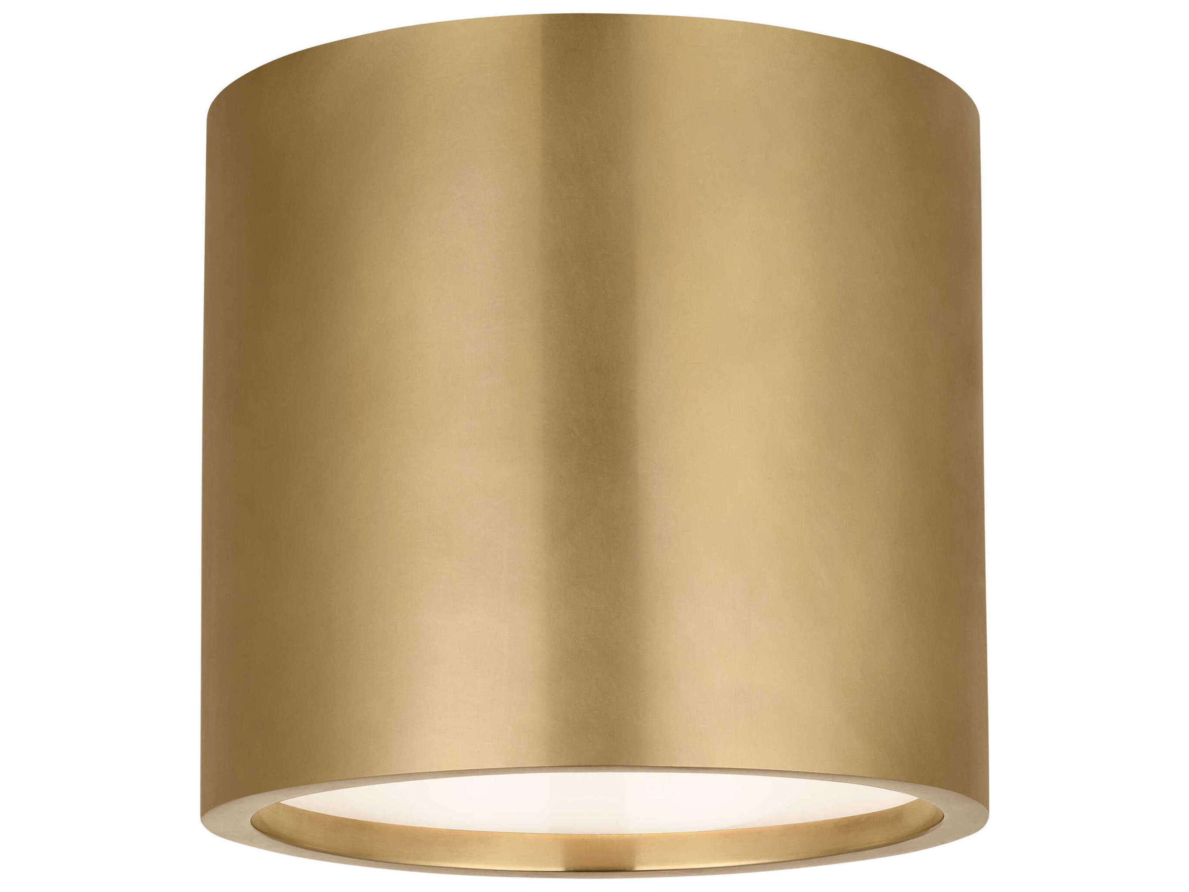 Dola 1-Light Brass Cylinder Flush Mount