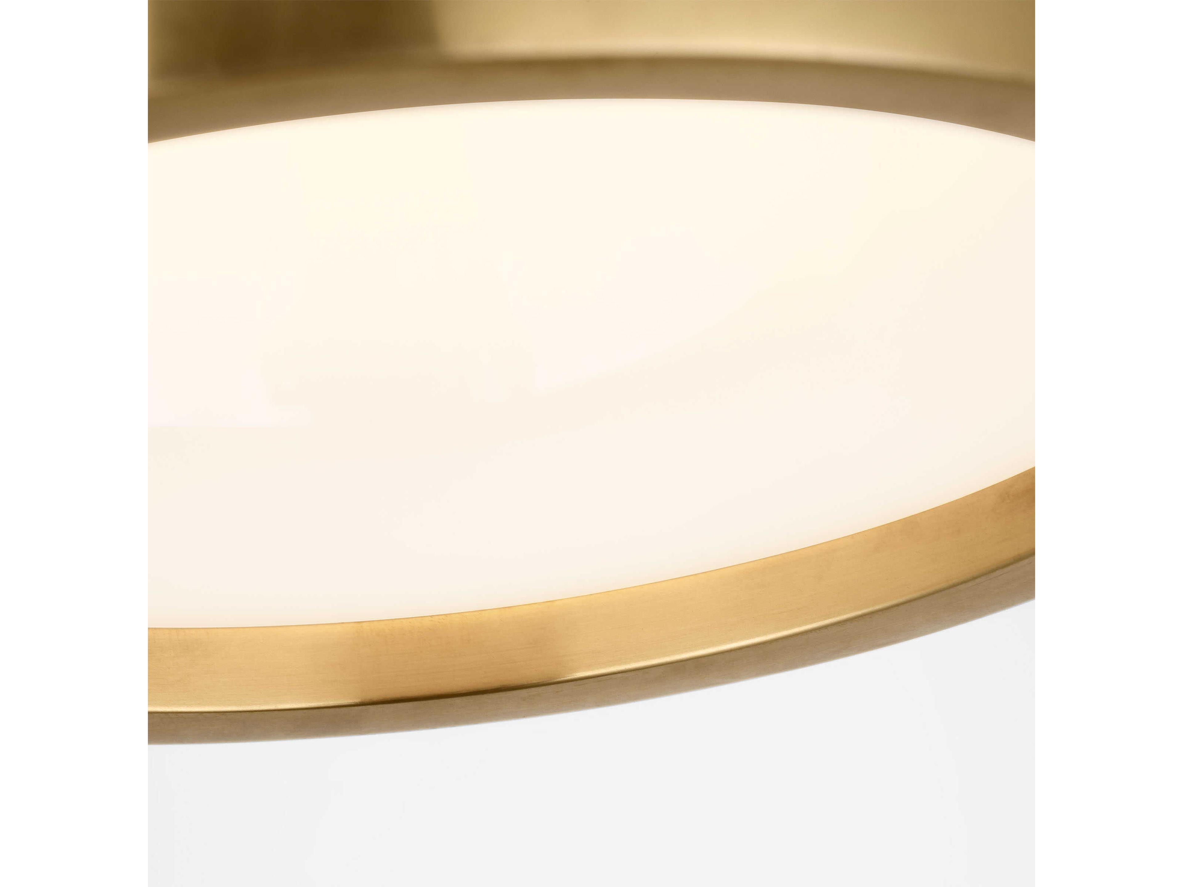 Visual Comfort Modern Dola 1-Light Brass Cylinder Flush Mount