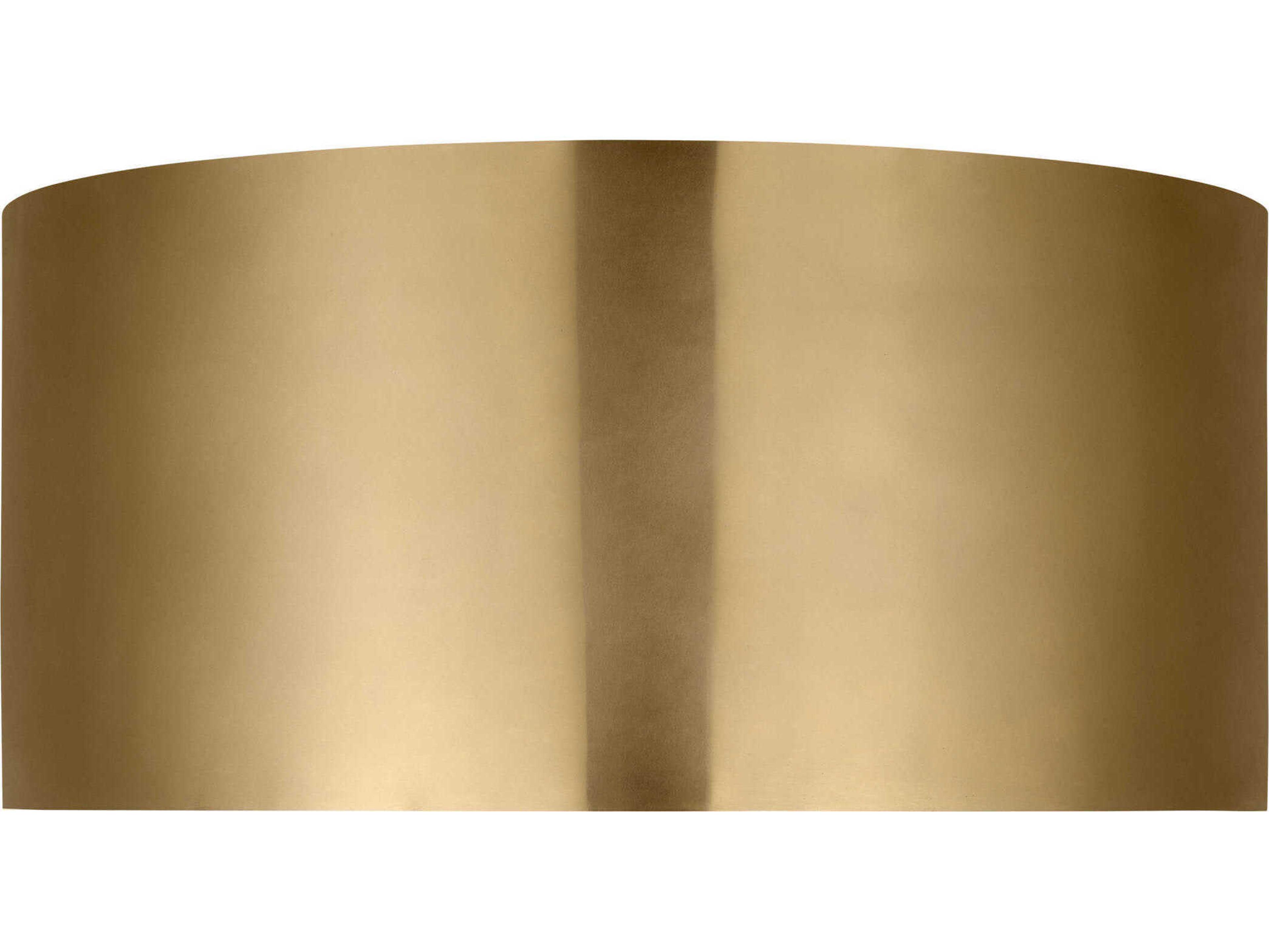 Visual Comfort Modern Dola 1-Light Brass Drum Flush Mount