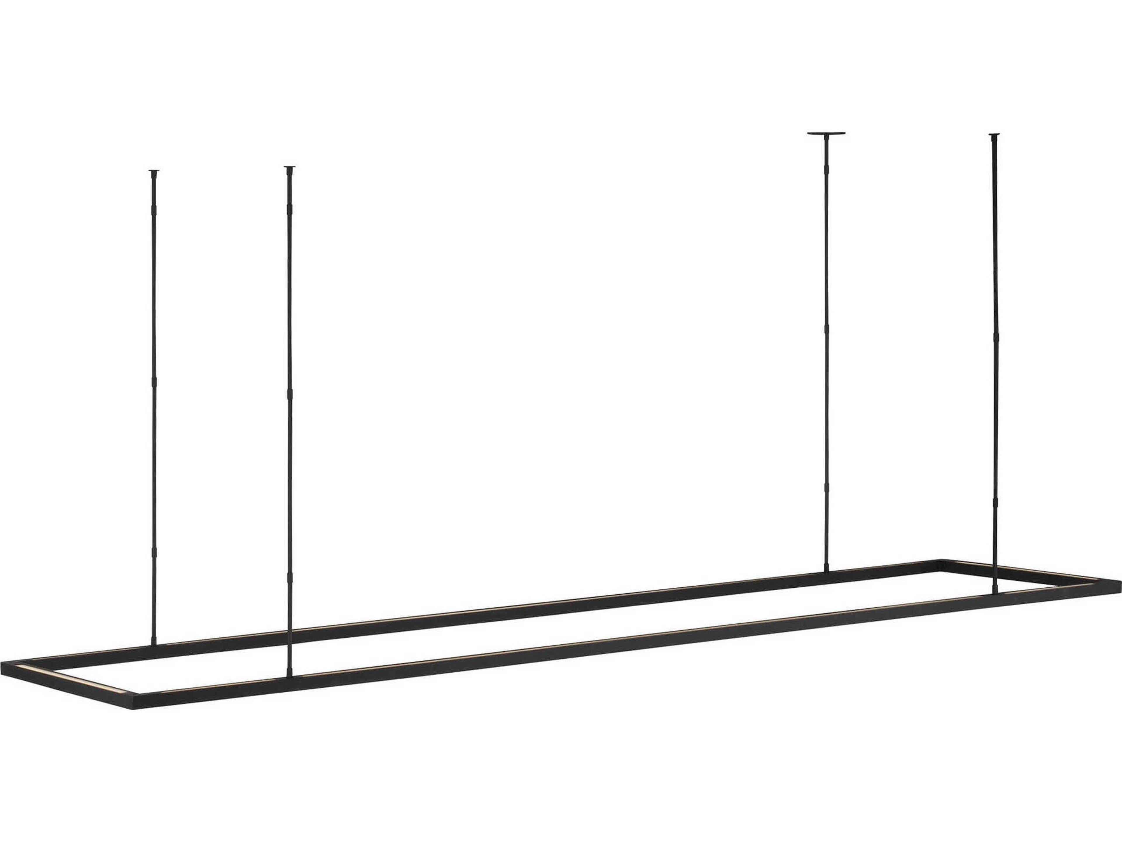 Stagger 1-Light Nightshade Black Geometric Island Pendant