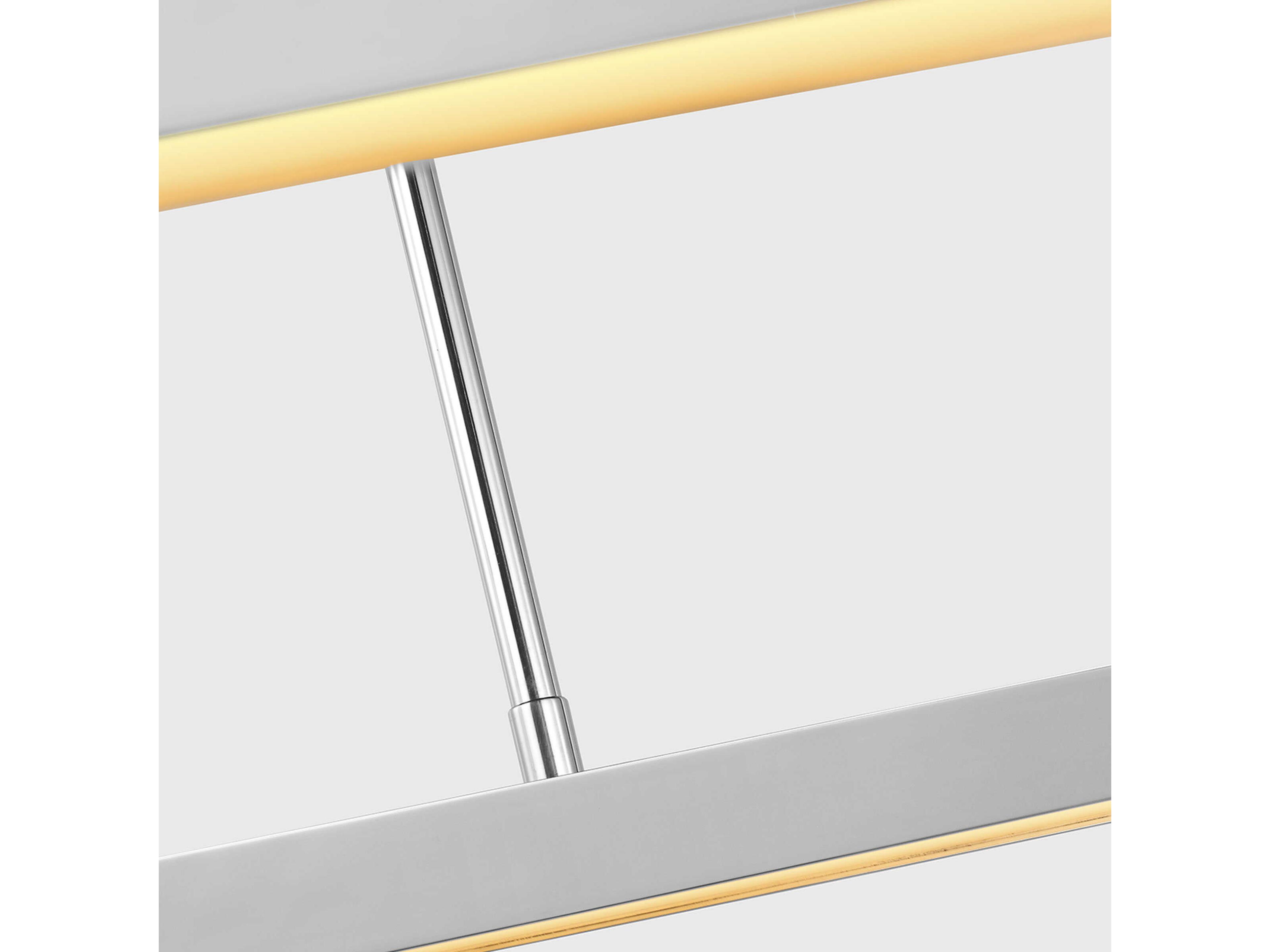 Visual Comfort Modern Stagger 1-Light Polished Stainless Steel Linear Island Pendant