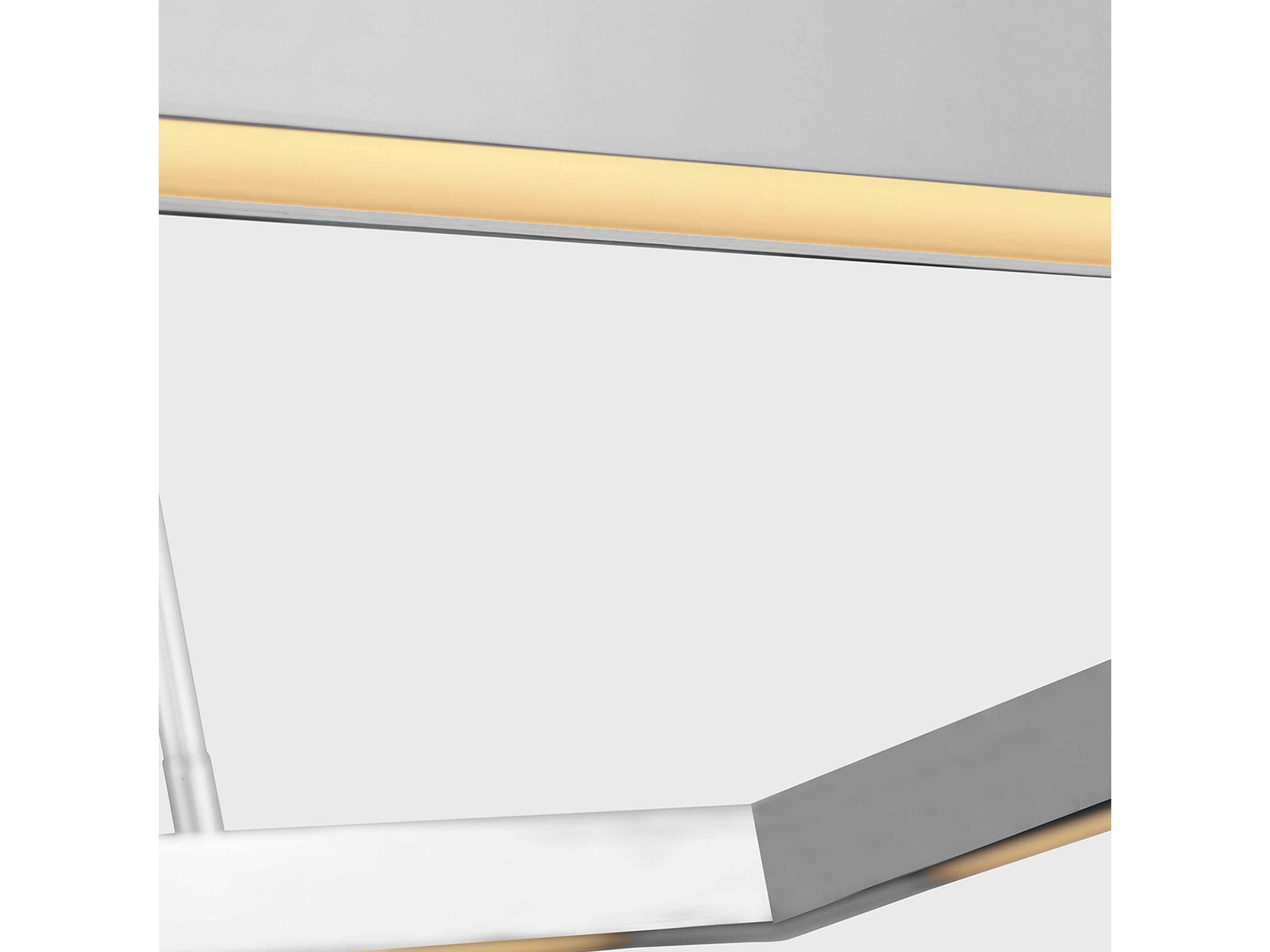 Visual Comfort Modern Stagger 1-Light Polished Stainless Steel Linear Island Pendant