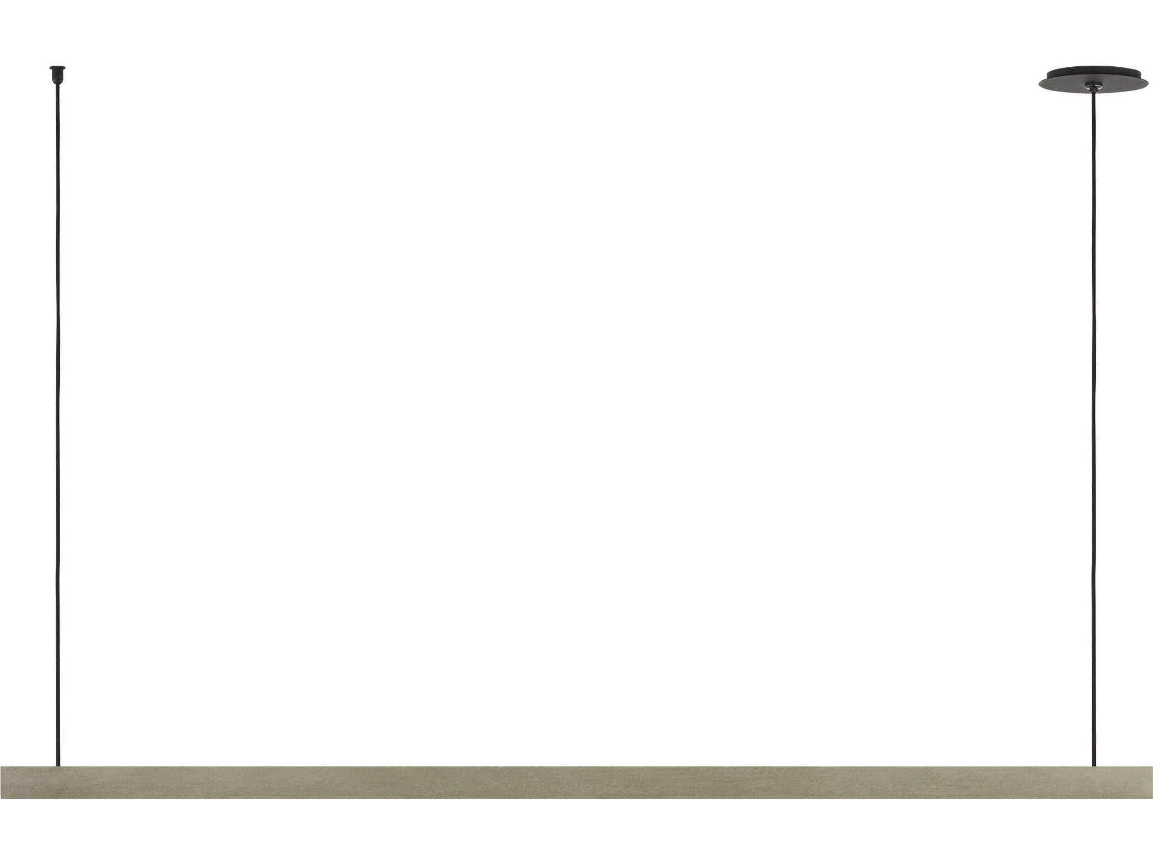 Lino 1-Light Honed Concrete Gray Linear Island Pendant